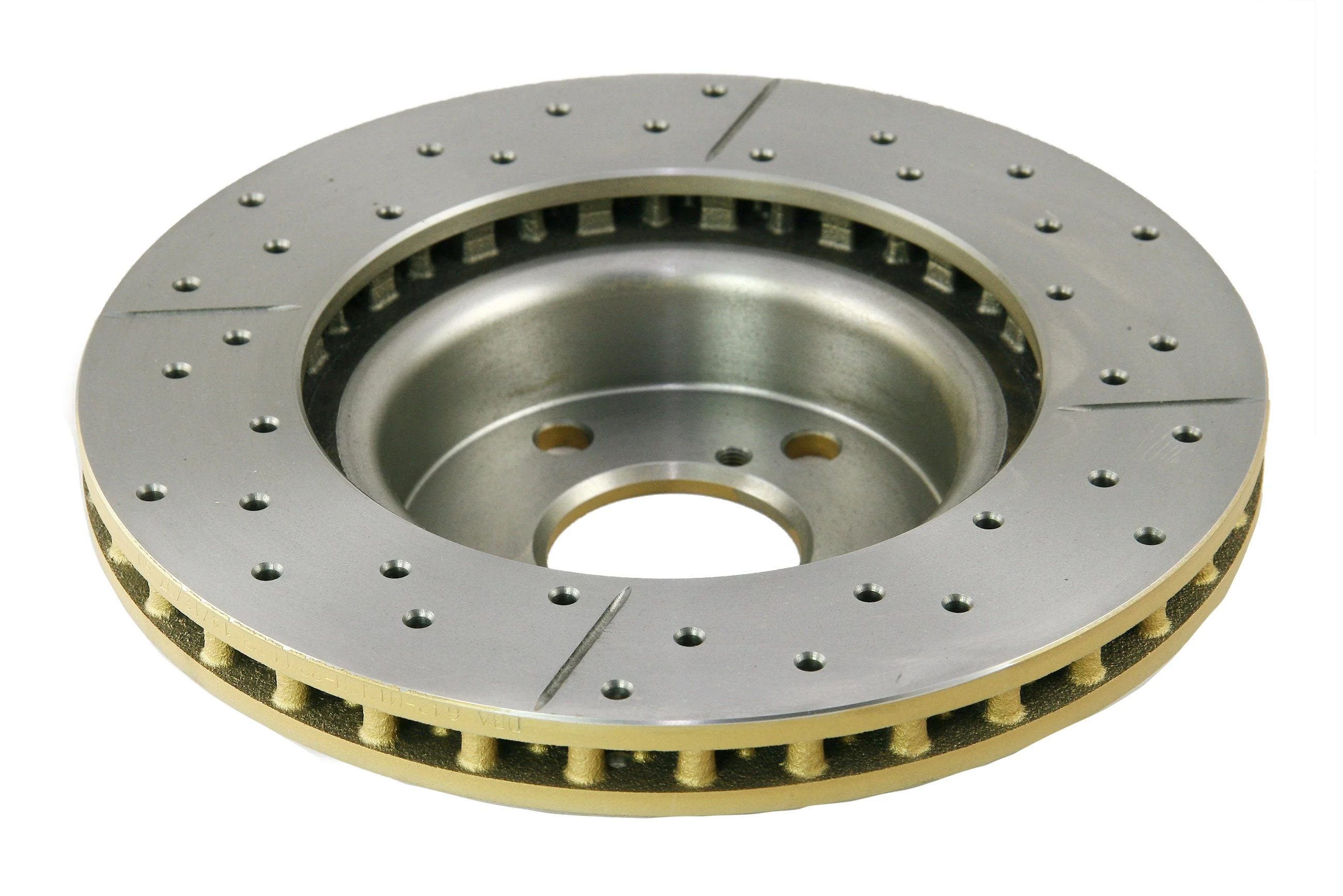 1990-1999 Subaru Legacy & More | DBA Street Series Gold Cross-Drilled/Slotted Brake Rotor [Front] | DBA642X - Image 3