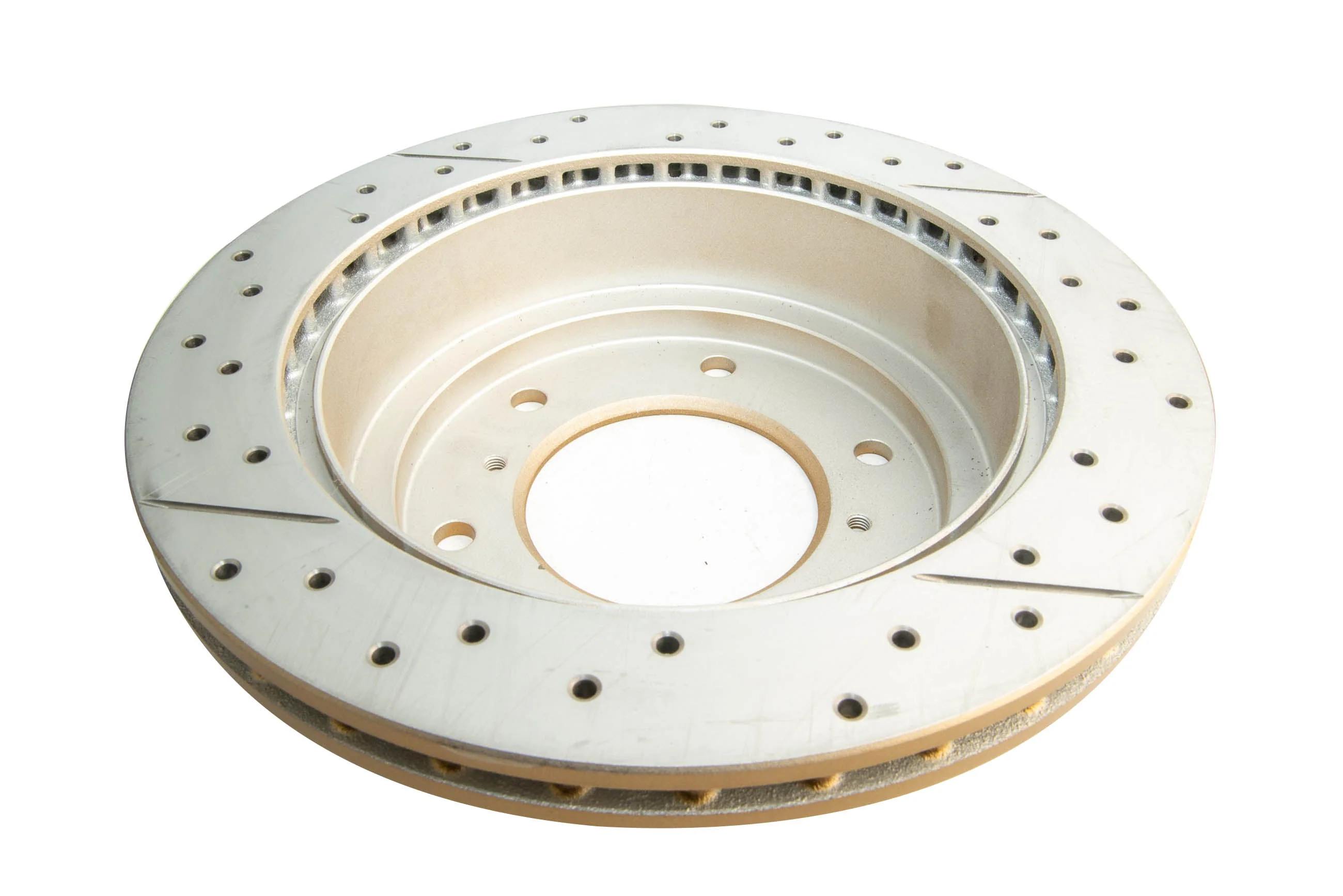 2000-2006 Mitsubishi Montero | DBA Street Series Gold Cross-Drilled/Slotted Brake Rotor [Rear] | DBA661X - Image 3