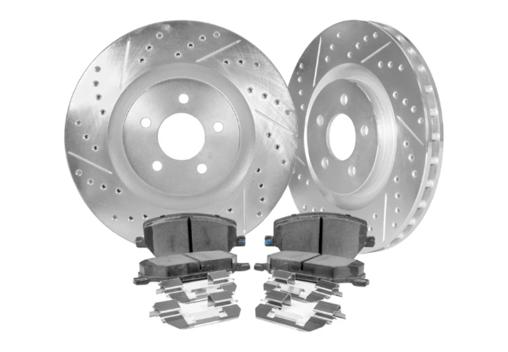 2003-05 Infiniti G35 / Nissan 350Z [Z33] , Rogue - STILLEN Cross Drilled & Slotted 1-Piece Sport Rotors - w/STD Calipers [Rear](Set of 2) NIS71002