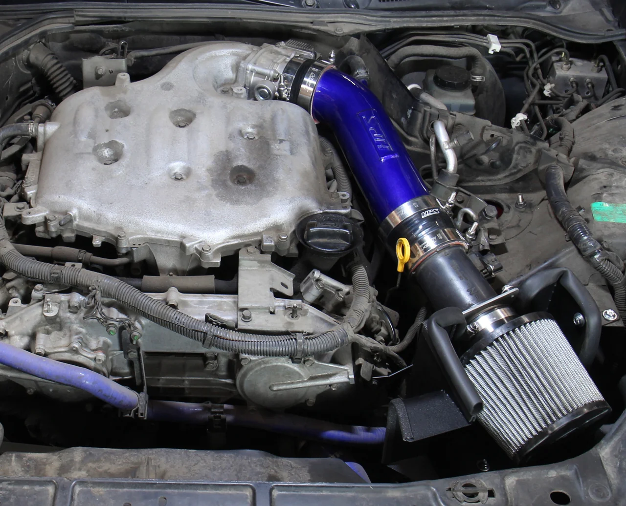 HPS Red Shortram Air Intake + Heat Shield for 2003-2007 Infiniti G35 Coupe 3.5L V6 - Image 2