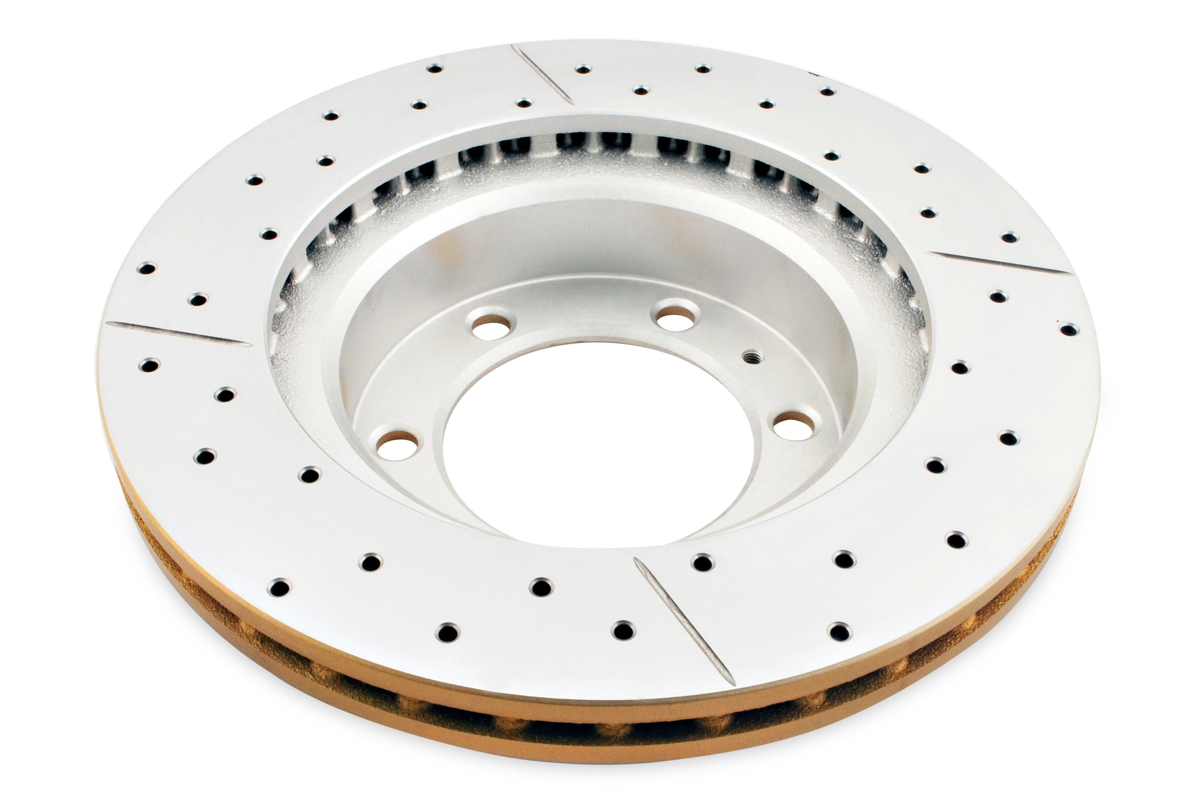 2003-2009 Toyota 4Runner & More | DBA Street Series Gold Cross-Drilled/Slotted Brake Rotor [Front] | DBA2716X - Image 3