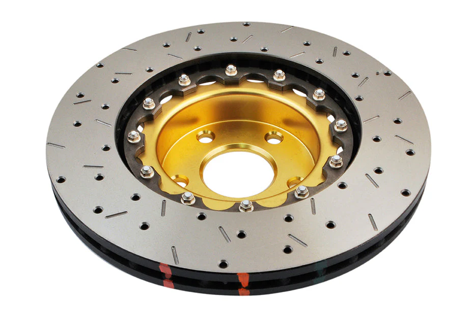 2003-2013 Subaru Forester & More | DBA 5000 Series Fully Assembled 2-Piece X2 Cross-Drilled/Slotted Brake Rotor [Front] | DBA5010GLDXS - Image 3
