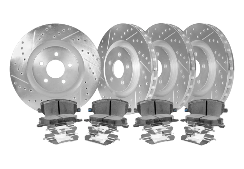 2005-08 Infiniti G35/ 2006-08 Nissan 350Z/ 2009-21 Nissan 370Z - STILLEN Cross Drilled & Slotted 1-Pc Sport Rotors (Set of 4) - NIS91004 - Image 2