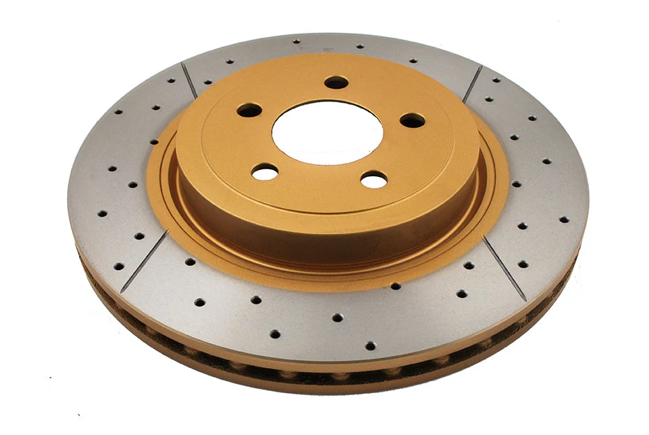 2005-2008 Chrysler 300 & More | DBA Street Series Gold Cross-Drilled/Slotted Brake Rotor [Front] | DBA2438X