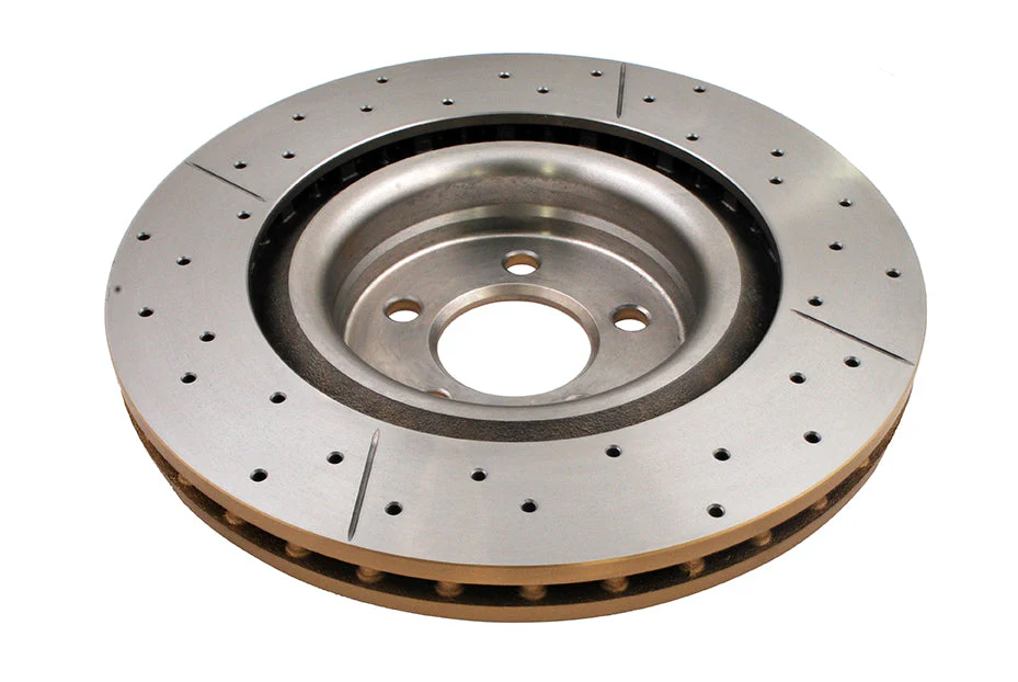 2005-2008 Chrysler 300 & More | DBA Street Series Gold Cross-Drilled/Slotted Brake Rotor [Front] | DBA2444X - Image 3