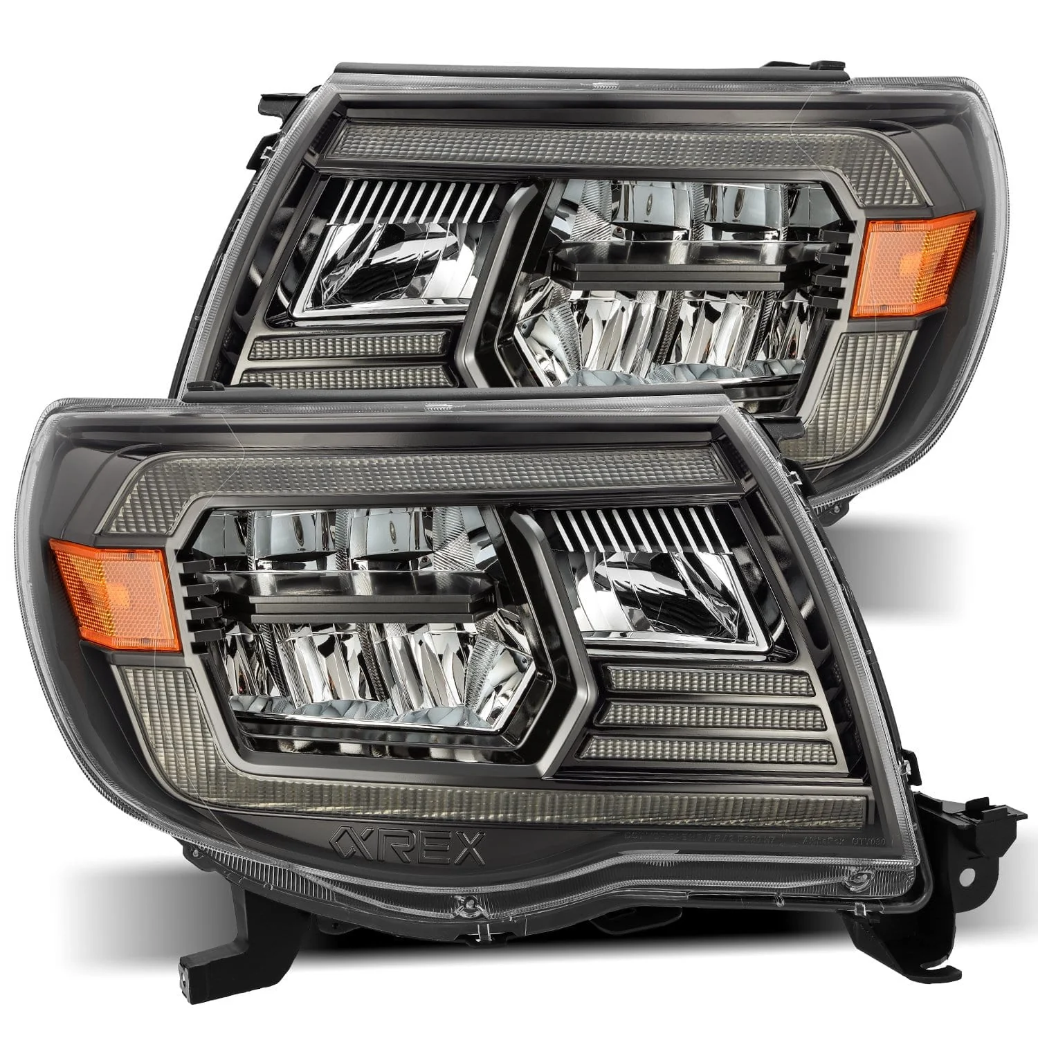 2005-2011 Toyota Tacoma LUXX-Series LED Crystal Headlights Alpha-Black Alpha-Rex 880733