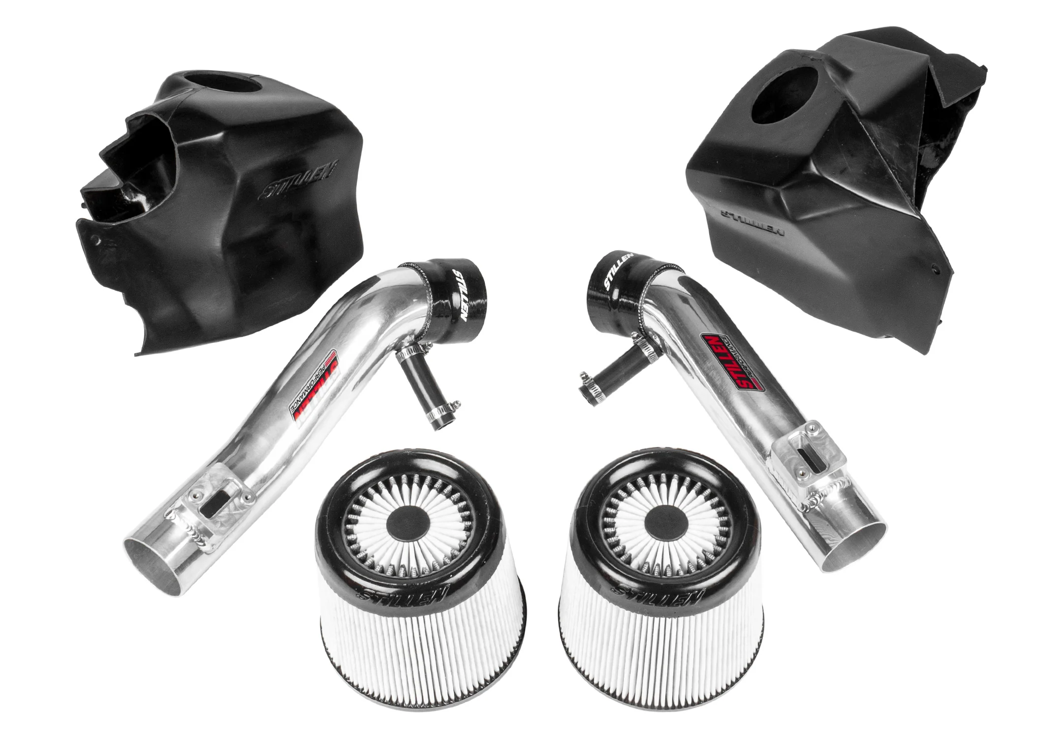 2007-2009 Nissan 350Z - STILLEN Dual Long Tube Air Intake Kit - (Gen 2) [Z33] - Dry Filter - 402842DF