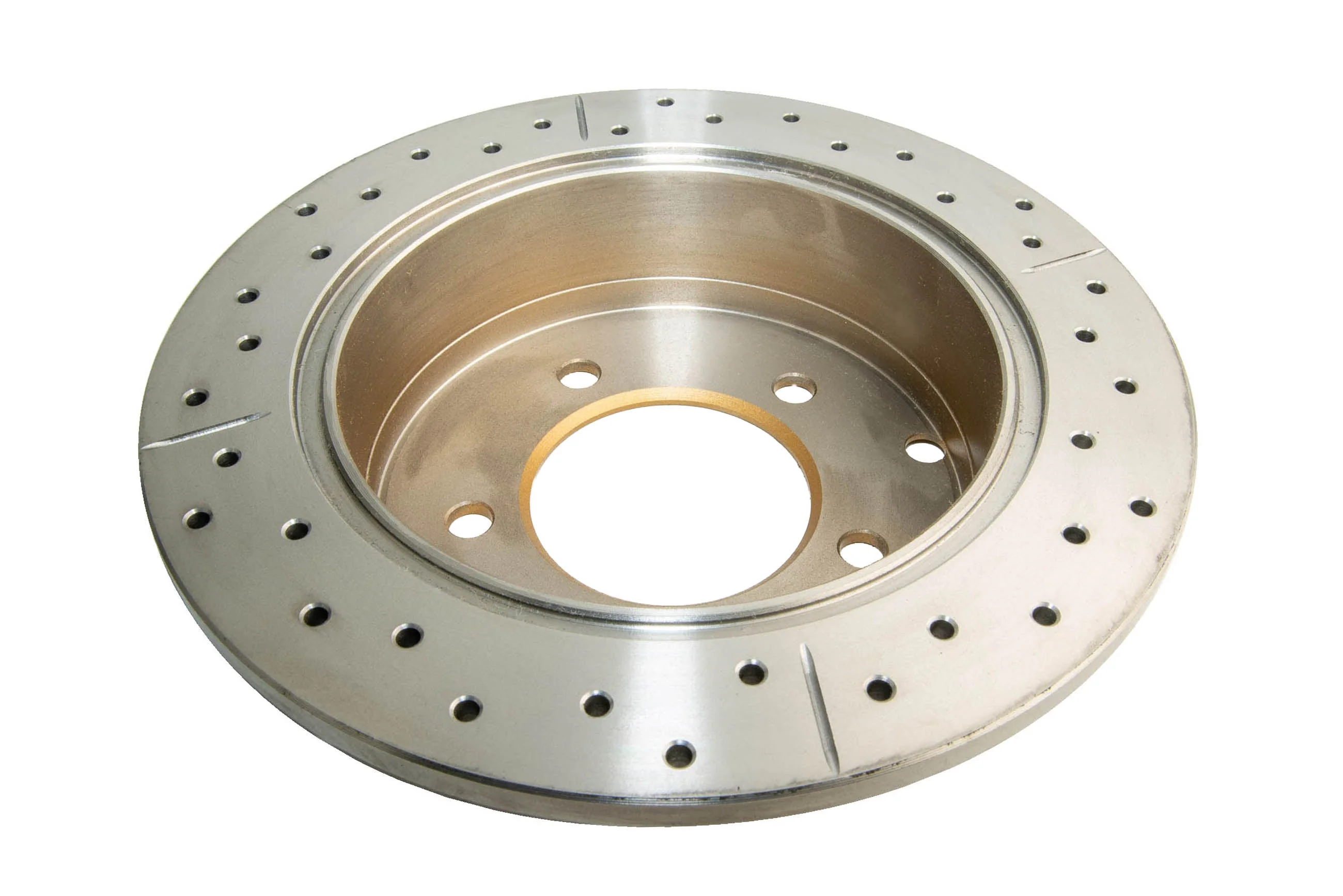 2007-2011 Jeep Compass & More | DBA Street Series Gold Cross-Drilled/Slotted Brake Rotor [Rear] | DBA2209X - Image 3