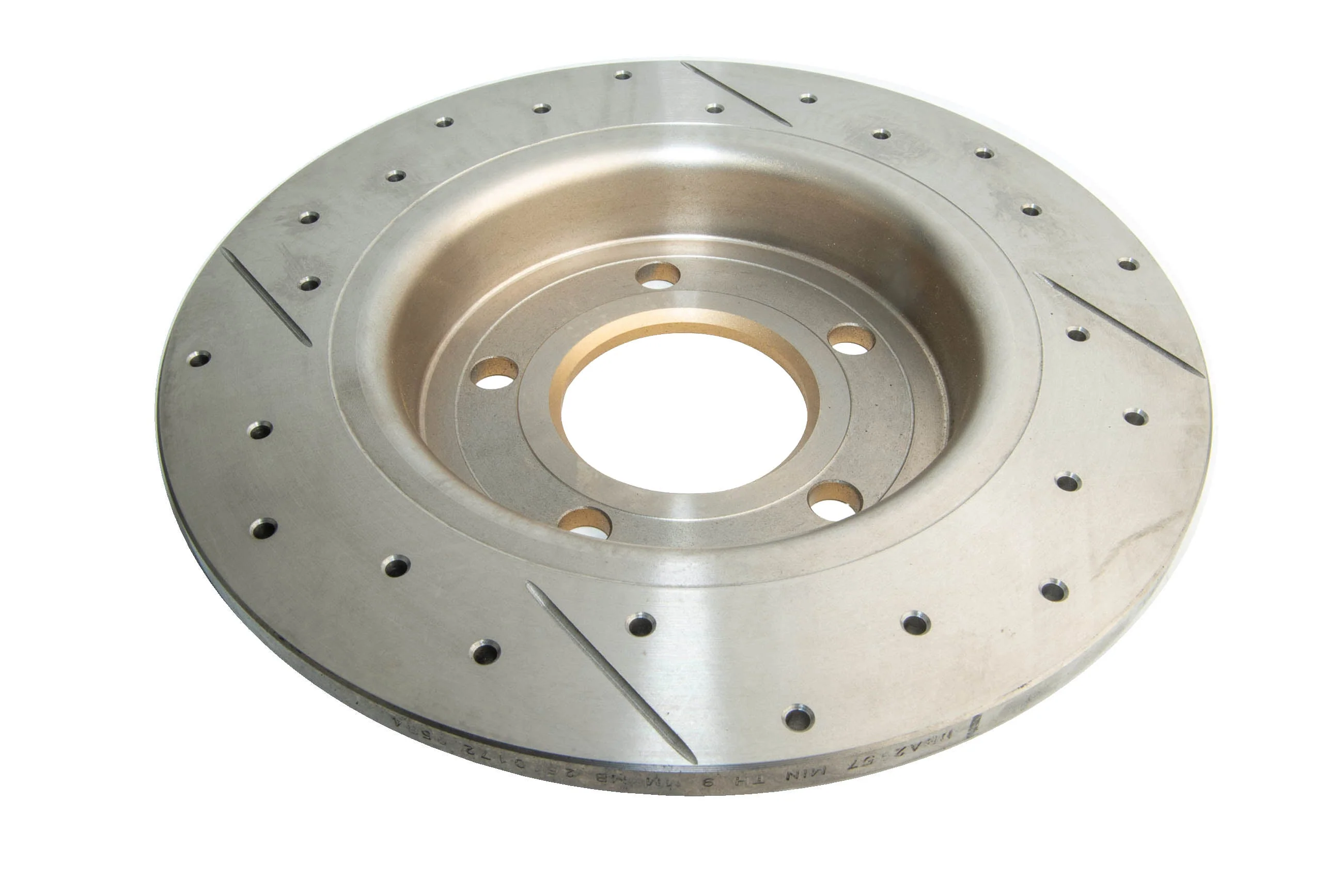 2007-2011 Mazda 3 & More | DBA Street Series Gold Cross-Drilled/Slotted Brake Rotor [Rear] | DBA2957X - Image 3