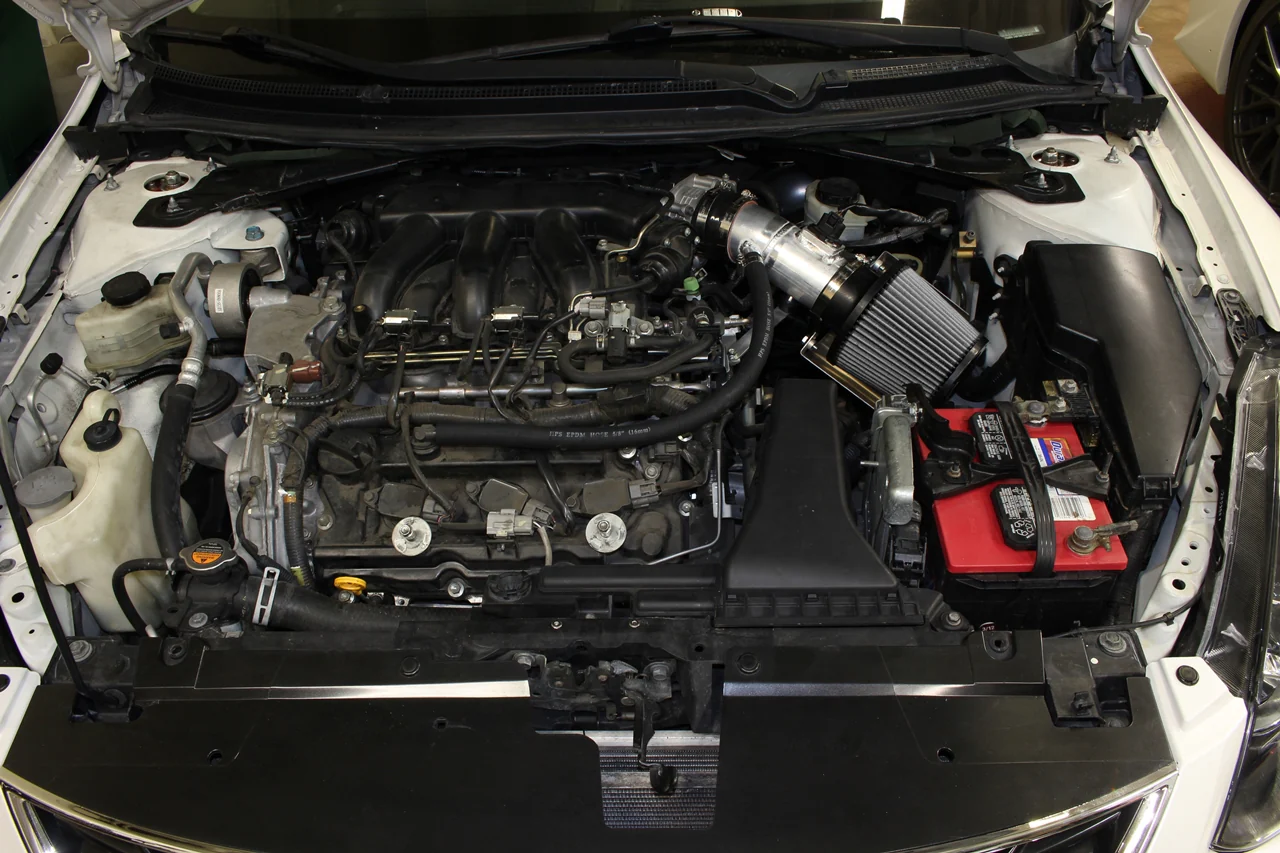HPS Red Shortram Air Intake + Heat Shield for 2007-2012 Nissan Altima V6 3.5L - Image 2