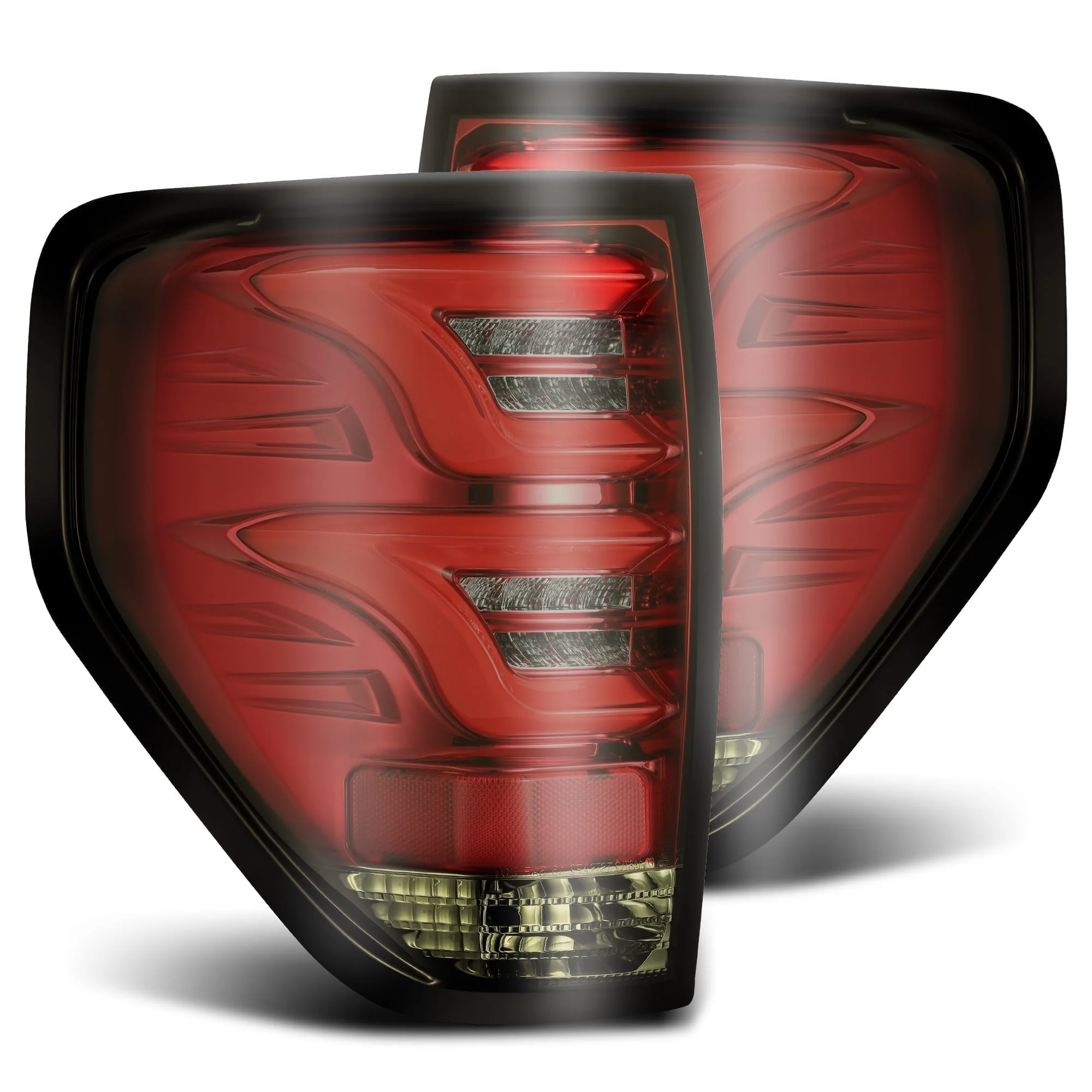 2009-2014 Ford F150 PRO-Series LED Tail Lights Red Smoke Alpha-Rex 650020