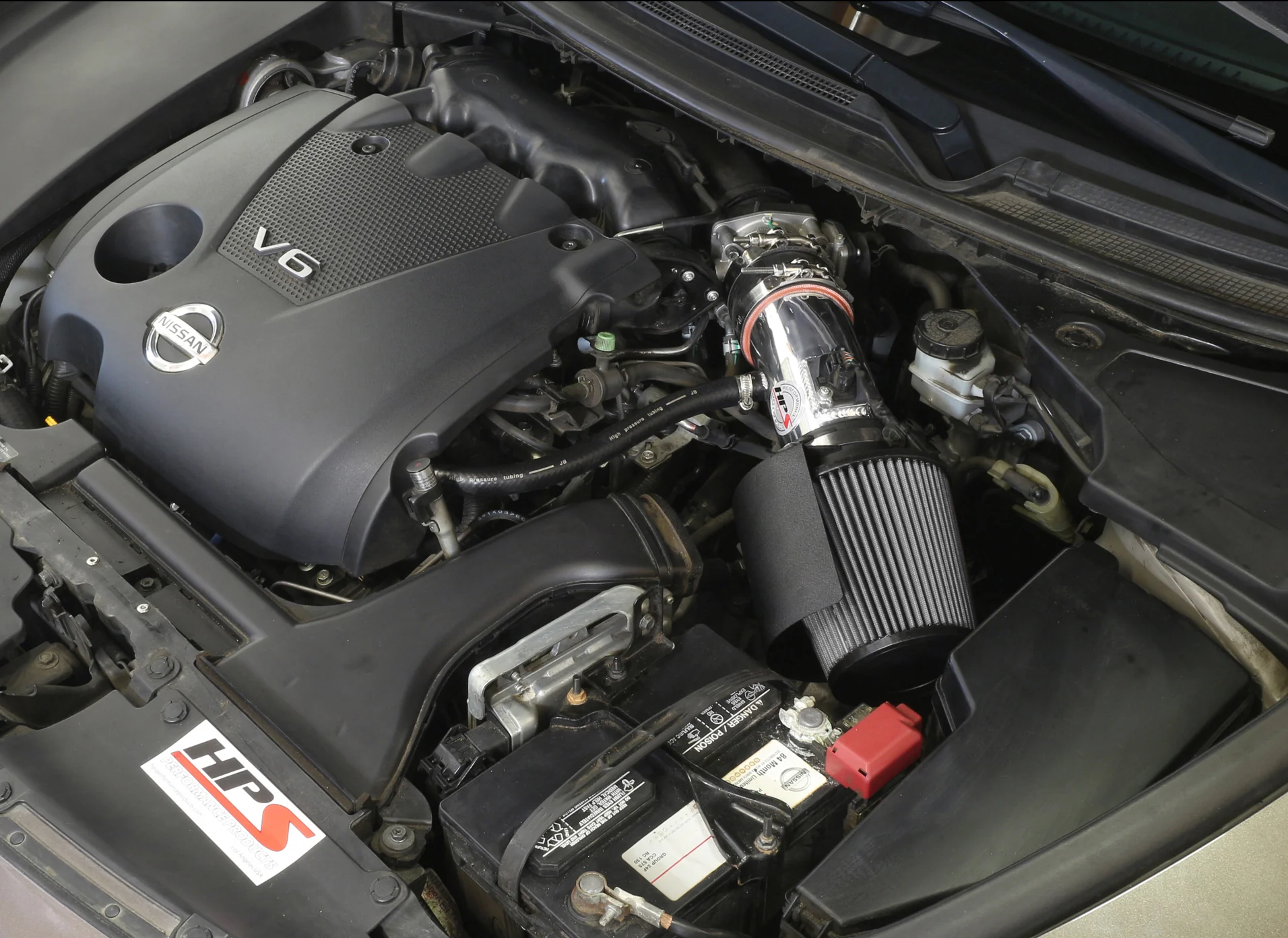 HPS Blue Shortram Air Intake + Heat Shield for 2009-2014 Nissan Maxima V6 3.5L - Image 2