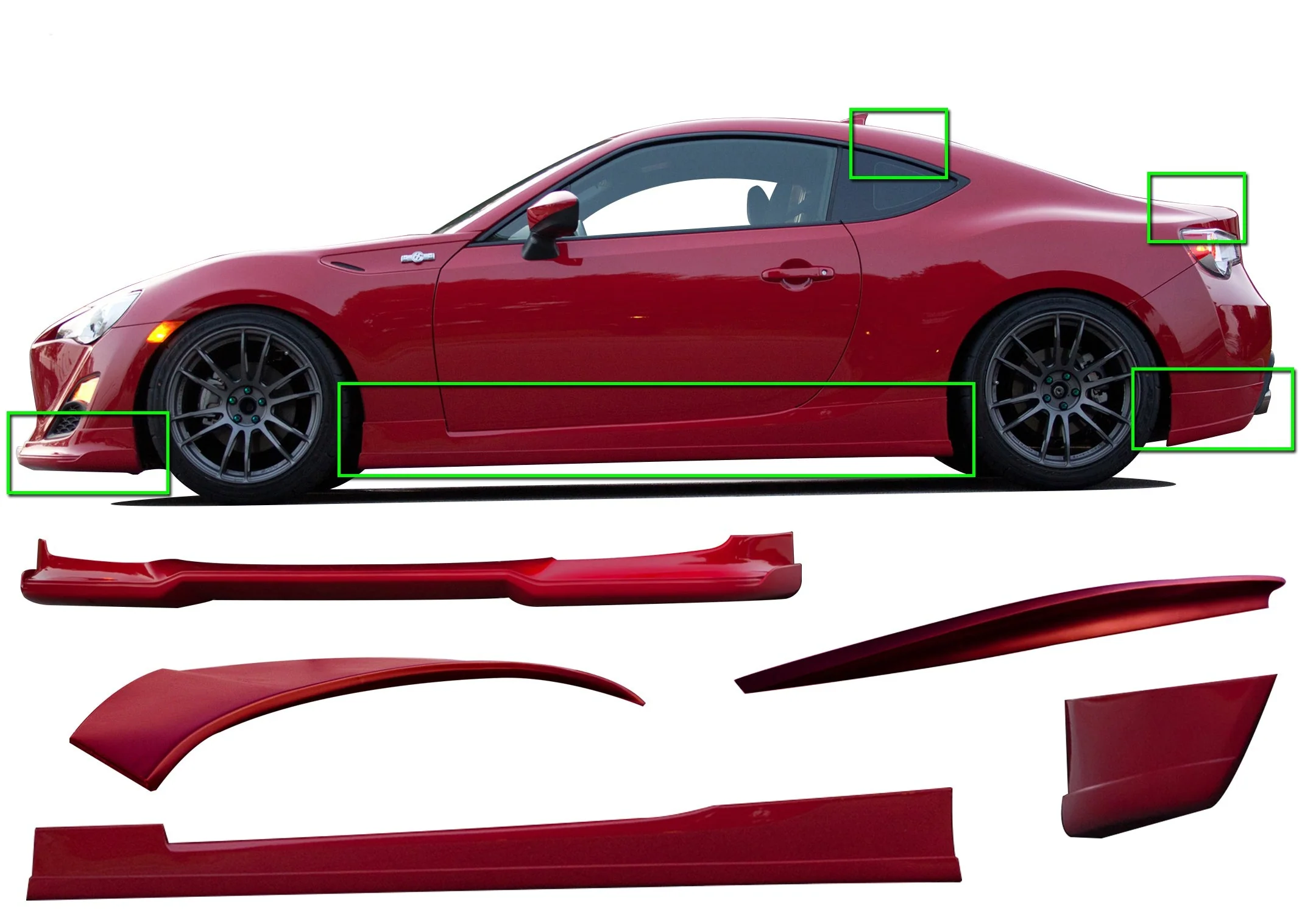 2013-2015 Scion FR-S - STILLEN 7-Piece Complete Body Kit - KB21022F