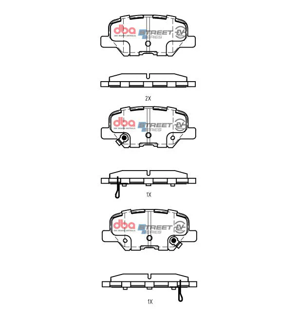 2013-2022 Mitsubishi Outlander Sport & More | DBA SSEV Street Series Brake Pads [Rear] | DB2294SSEV - Image 5