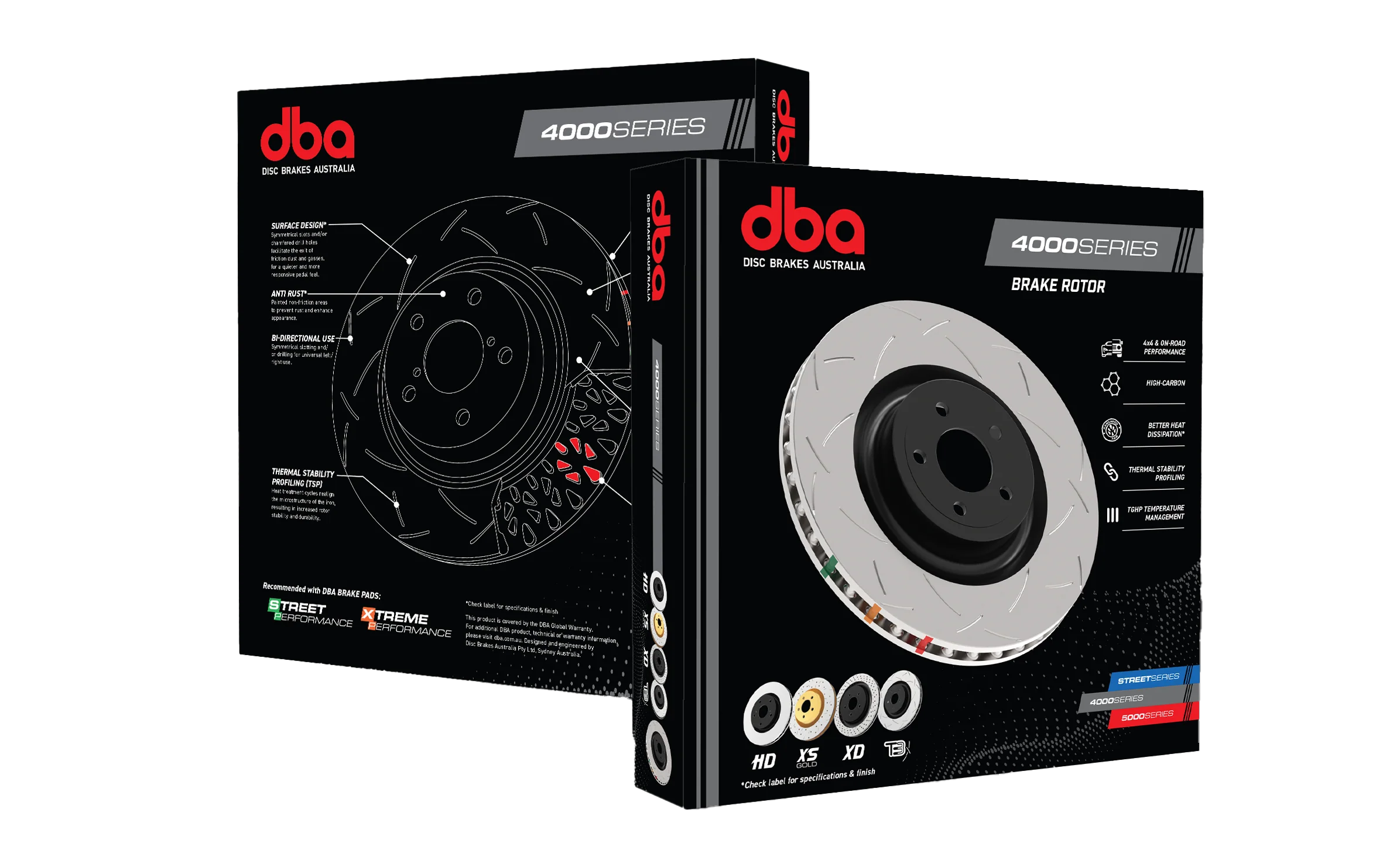 2013 Ford Mustang | DBA 4000 Series XS Cross-Drilled/Slotted Brake Rotor [Front] | DBA42127BLKXS - Image 2