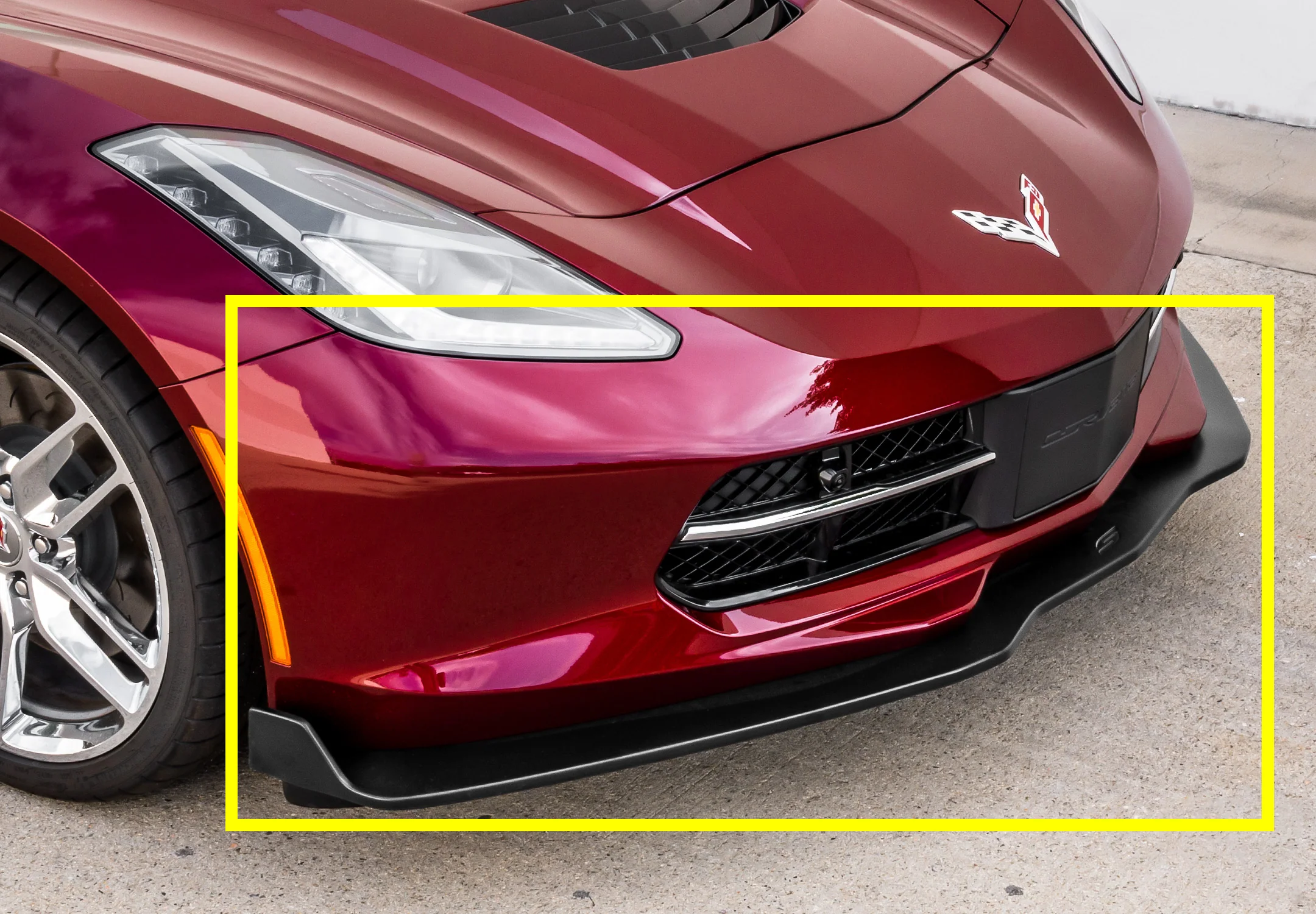 STREET SCENE 2014-2019 CORVETTE C7 FRONT SPLITTER SKU# 950-70620 - Image 3