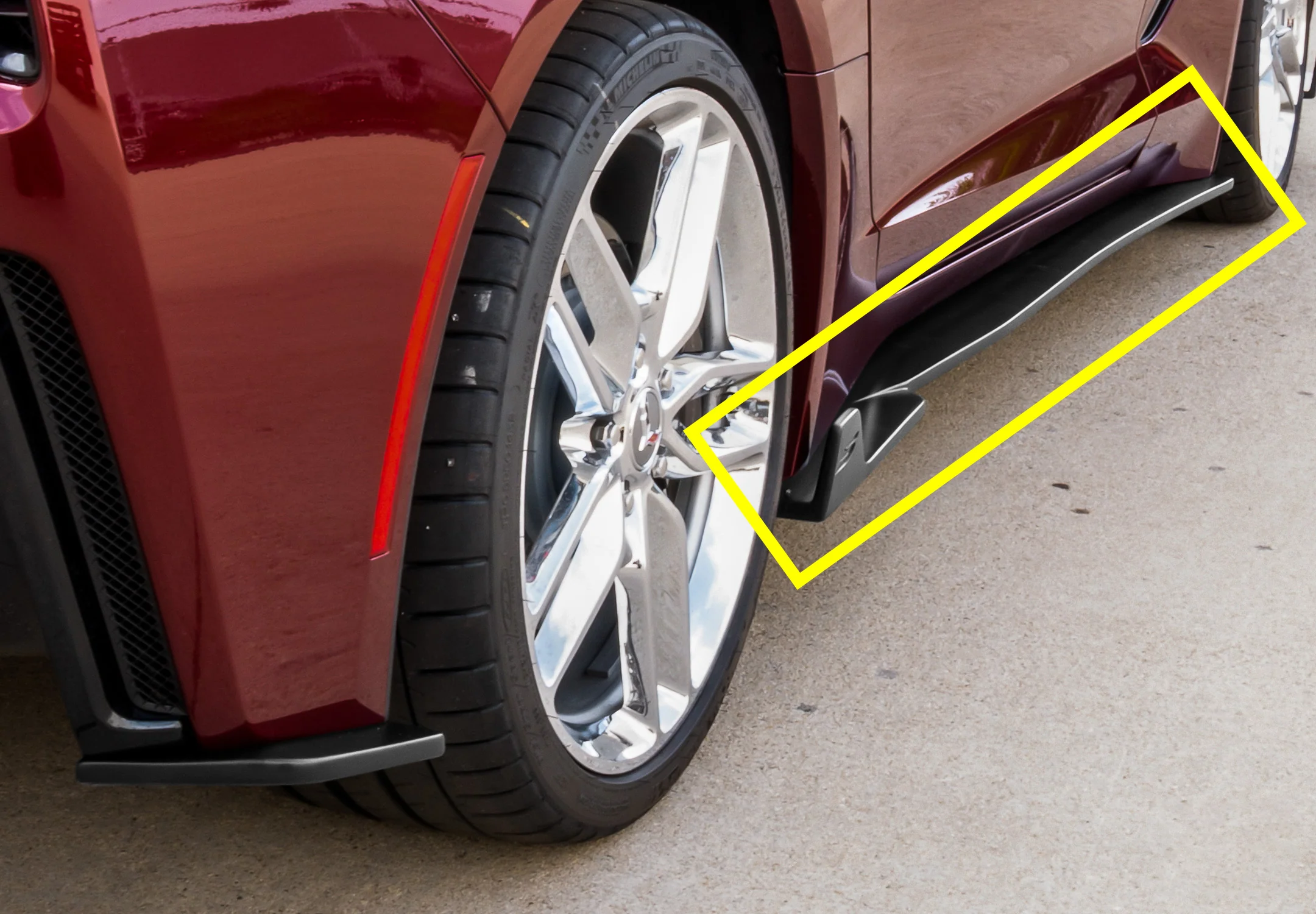 STREET SCENE 2014-2019 CORVETTE C7 SIDE SKIRT SKU# 950-70621 - Image 3