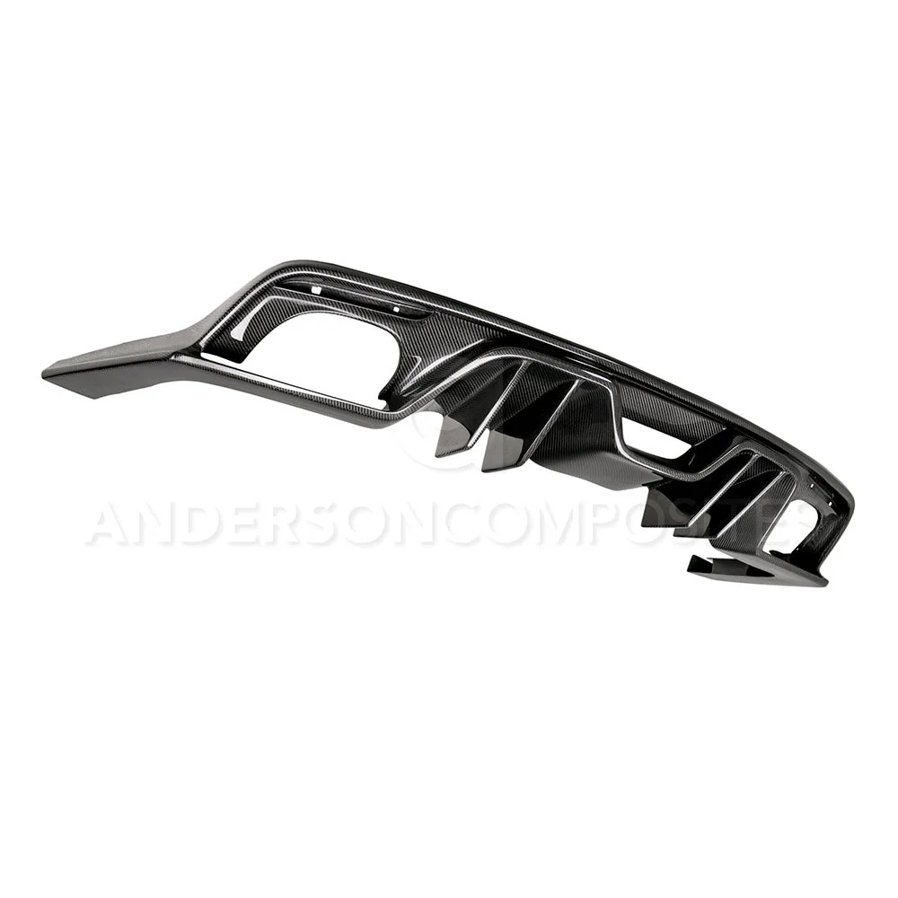 2015-2017 Ford Mustang Type-ARQ Rear Valance for Quad Tip Exhaust - Anderson Composites - AC-RL15FDMU-ARQ