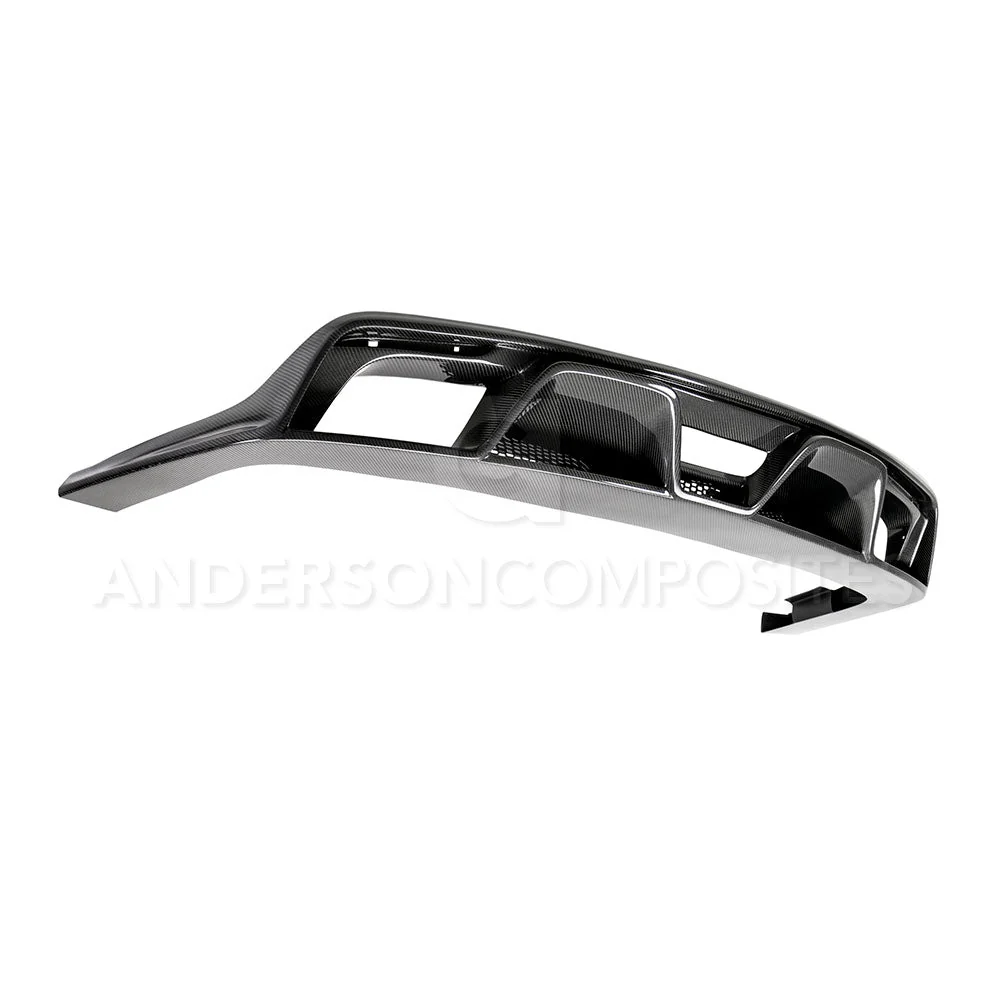2015-2017 Ford Mustang Type-GR GT350 Style Rear Diffuser for Quad Tip Exhaust - Anderson Composites - AC-RL15FDMU-GR
