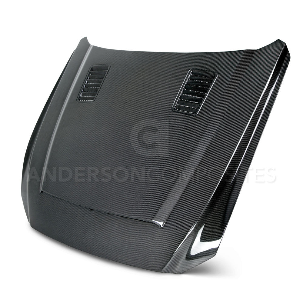 2015-2017 Ford Mustang Type-SN Double Sided Hood - Anderson Composites - AC-HD15FDMU-SN-DS