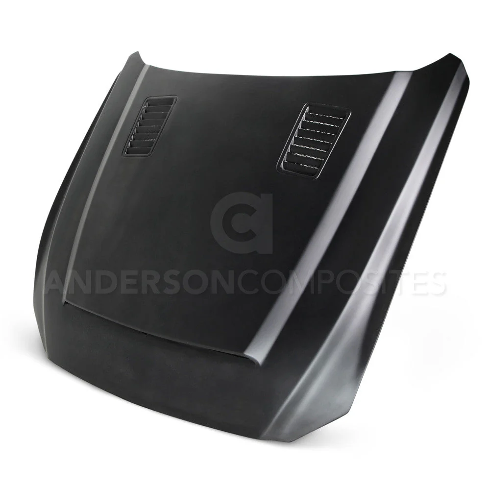 2015-2017 Ford Mustang Type-SN Fiberglass Hood- Anderson Composites - AC-HD15FDMU-SN-GF