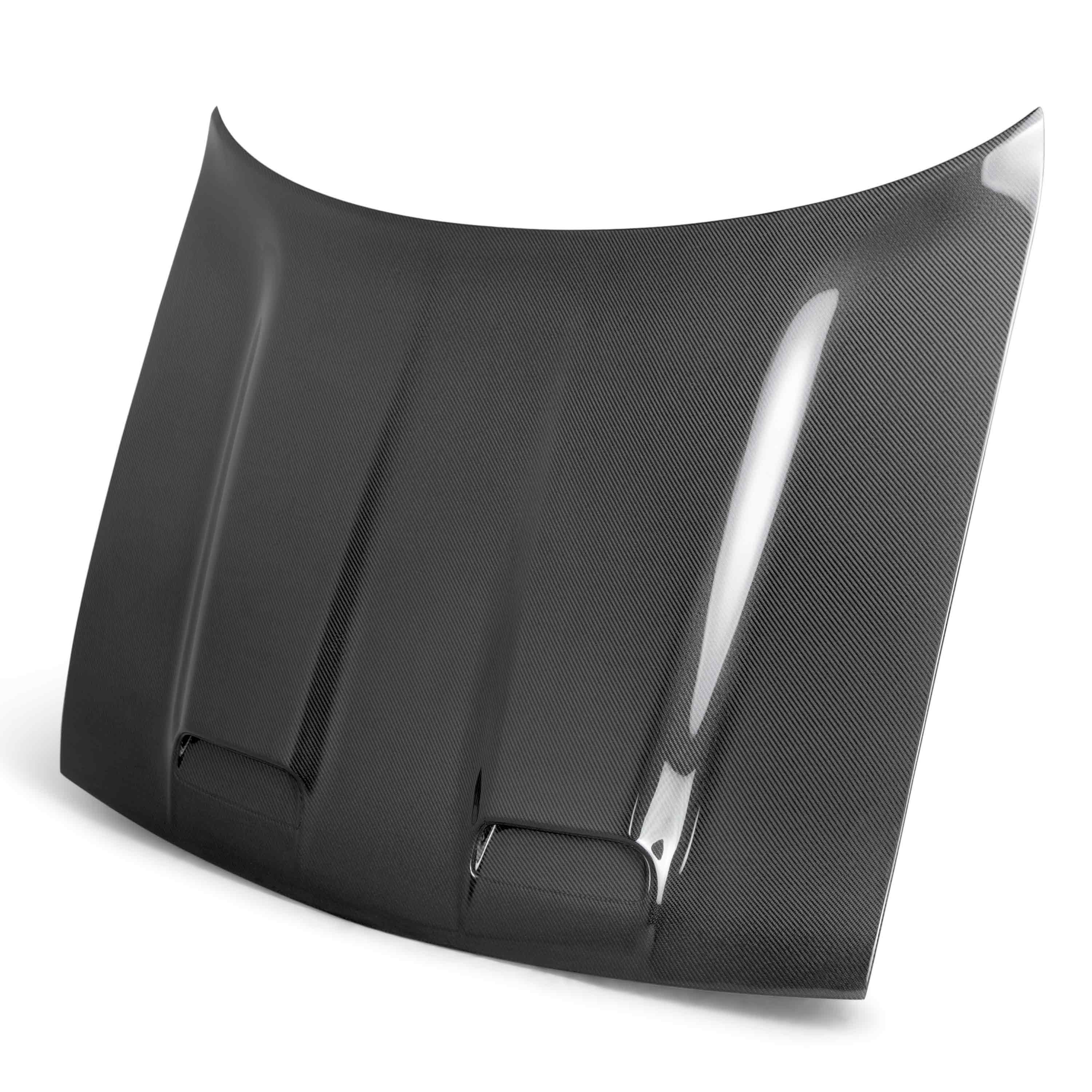 2019 Dodge Challenger Hellcat/RedEye Type-RE Dual Snorkel Style Hood - Anderson Composites - AC-HD19DGCHHC-RE