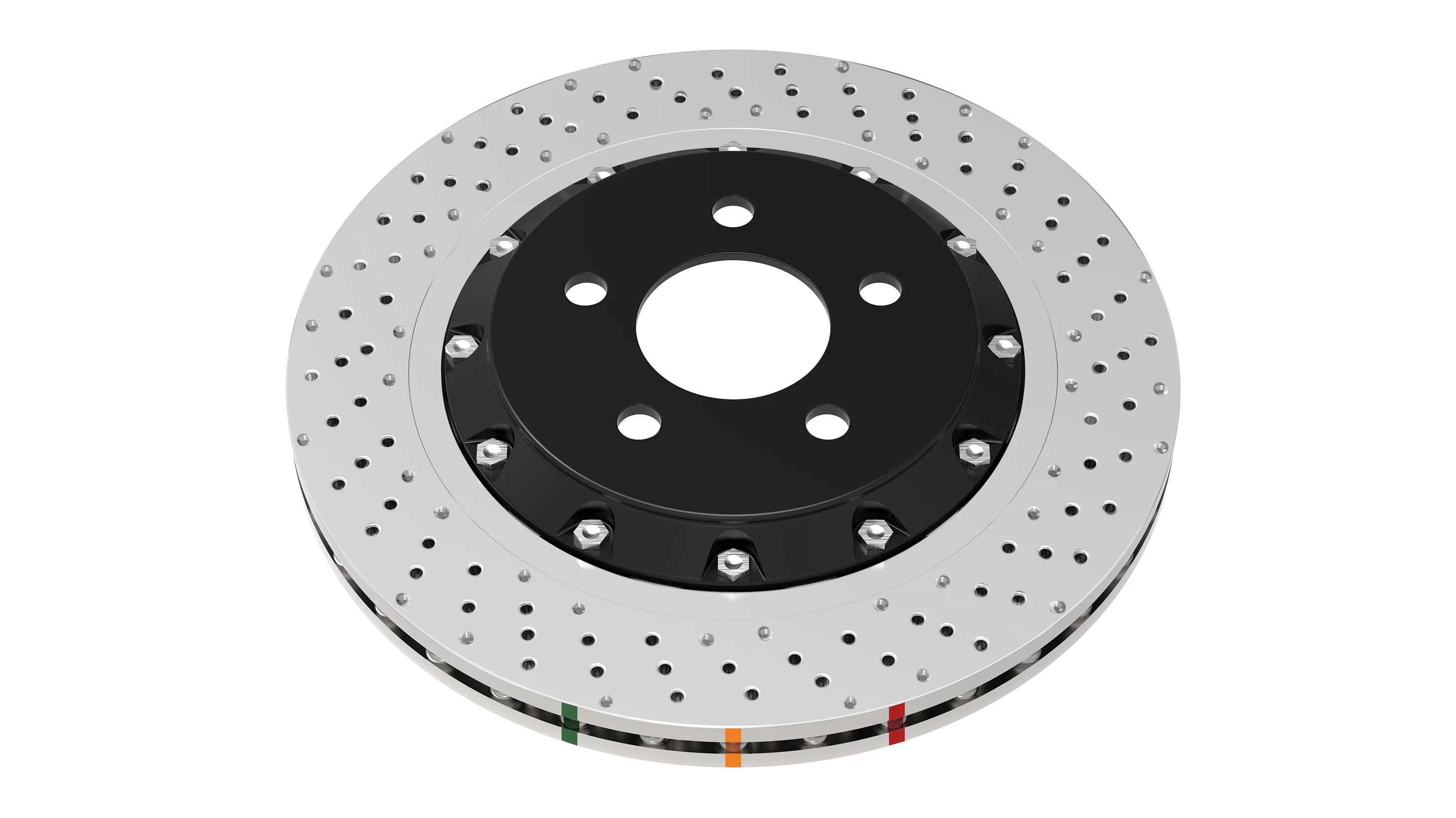 2018 Subaru WRX & More | DBA 5000 Series Fully Assembled 2-Piece Cross-Drilled/Dimpled Brake Rotor [Front] | DBA53050BLKXD-10 - Image 5