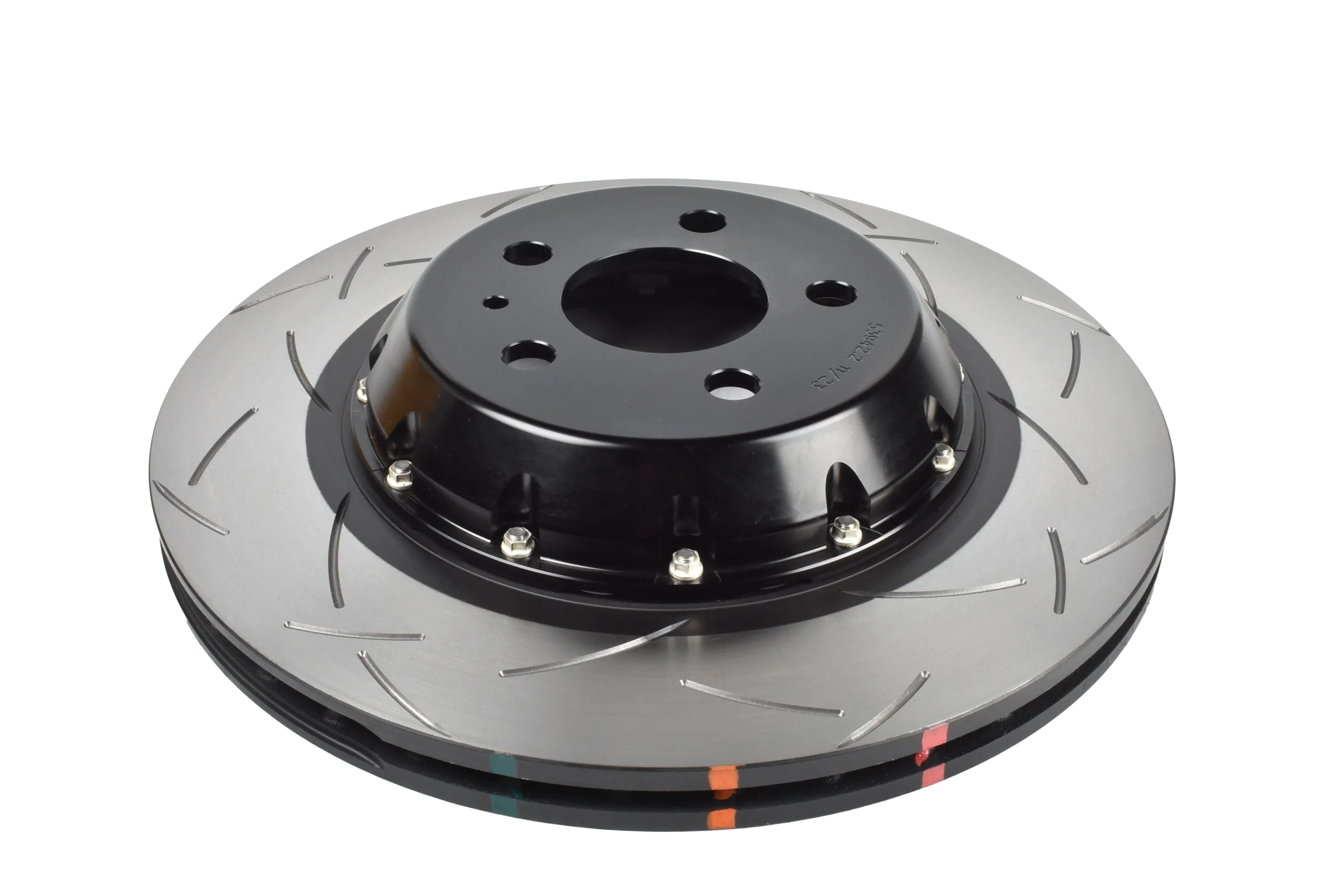 2019-2024 Tesla 3 Performance | DBA 5000 Series Fully Assembled 2-Piece T3 Slot Brake Rotor [Front] | DBA53942BLKS
