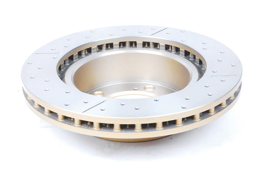 2020-2022 Toyota 4Runner & More | DBA Street Series Gold Cross-Drilled/Slotted Brake Rotor [Front] | DBA2736X - Image 3