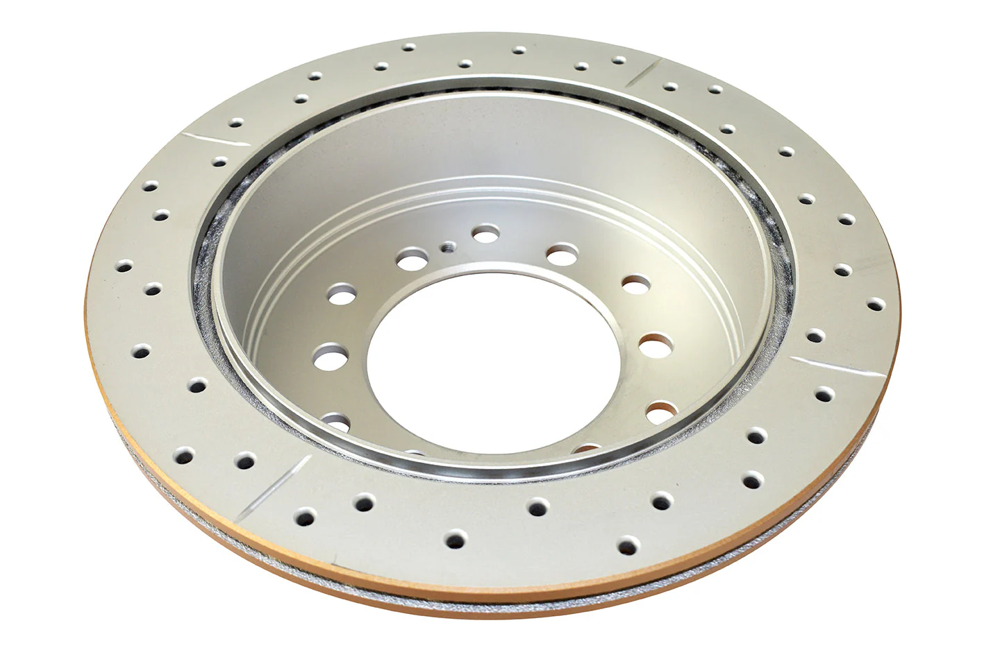 2020-2022 Toyota 4Runner & More | DBA Street Series Gold Cross-Drilled/Slotted Brake Rotor [Rear] | DBA2737X - Image 3