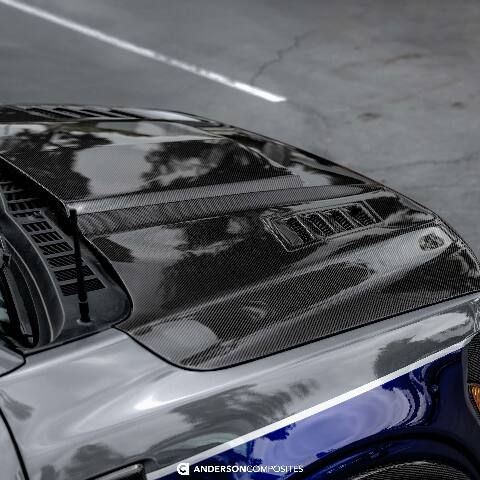 2021-2024 Ford F-150 XL Type-AB Carbon Fiber Hood - Anderson Composites - AC-HD21FDF150-AB - Image 6