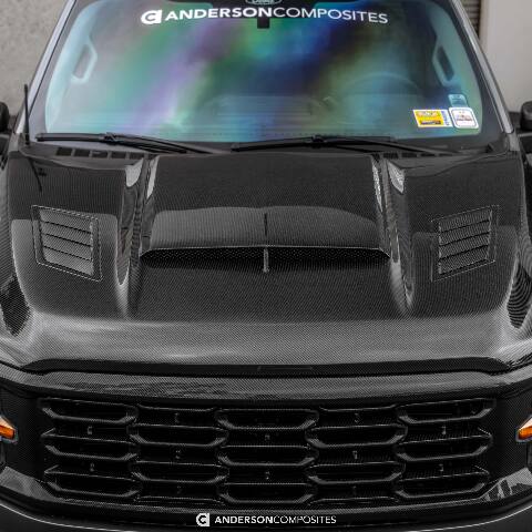 2021-2024 Ford F-150 XL Type-AB Carbon Fiber Hood - Anderson Composites - AC-HD21FDF150-AB - Image 7