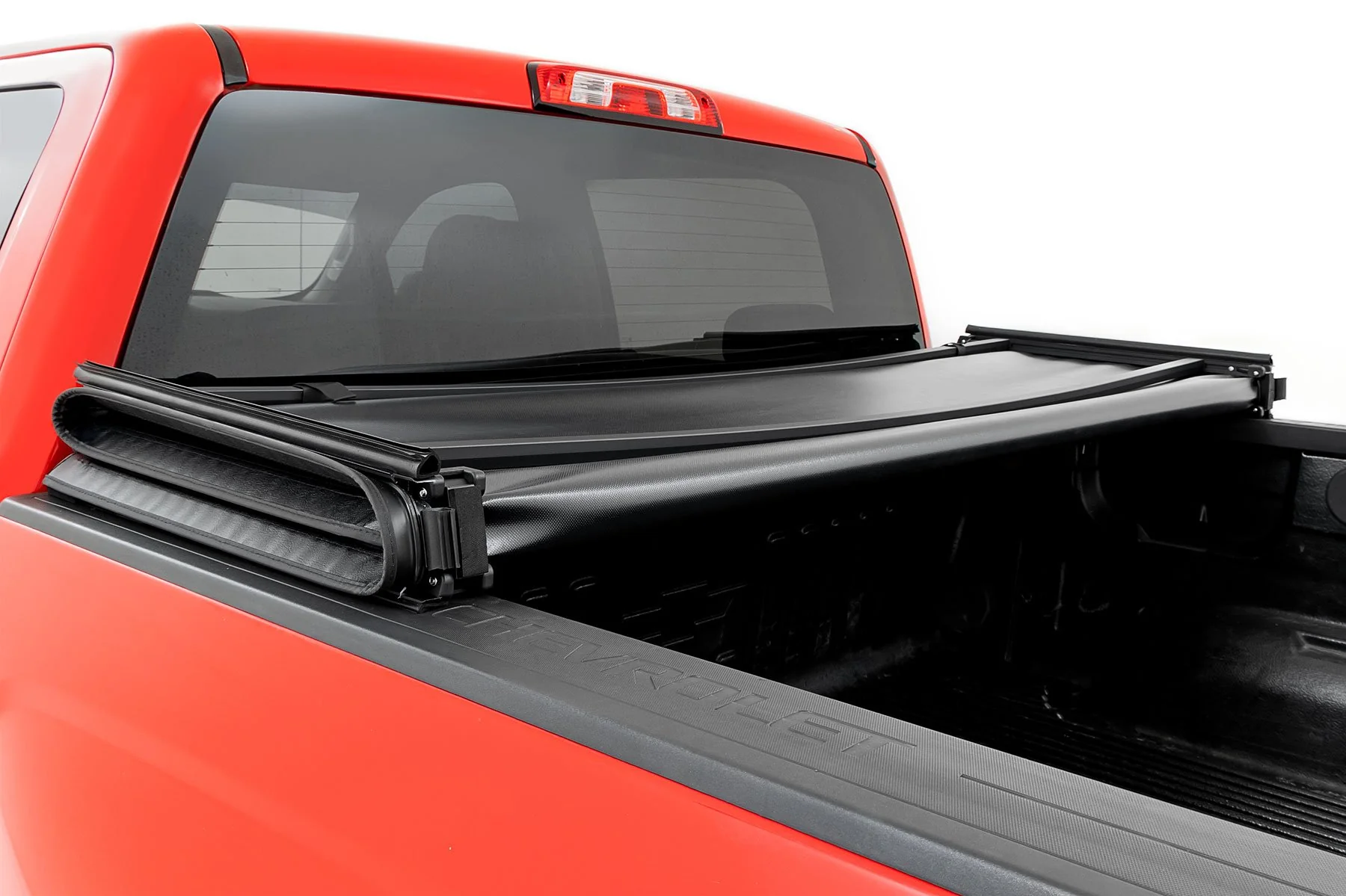 Bed Cover | Tri Fold | Soft | 5'9" Bed | Chevrolet Silverado/GMC Sierra 1500 | 2014-2018 | Rough Country | 41214550A - Image 5