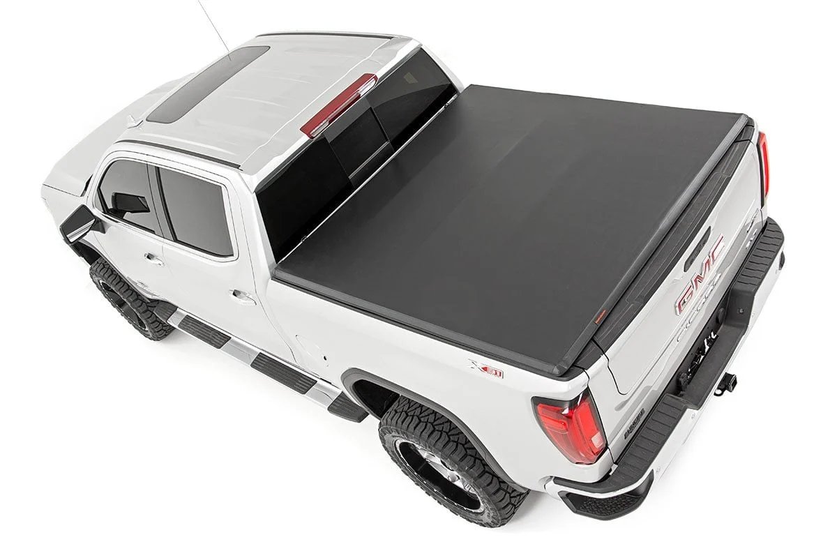 Bed Cover | Tri Fold | Soft | 6'7" Bed | Chevrolet Silverado/GMC Sierra 1500 | 2019-2022 | Rough Country | 41308650A - Image 2