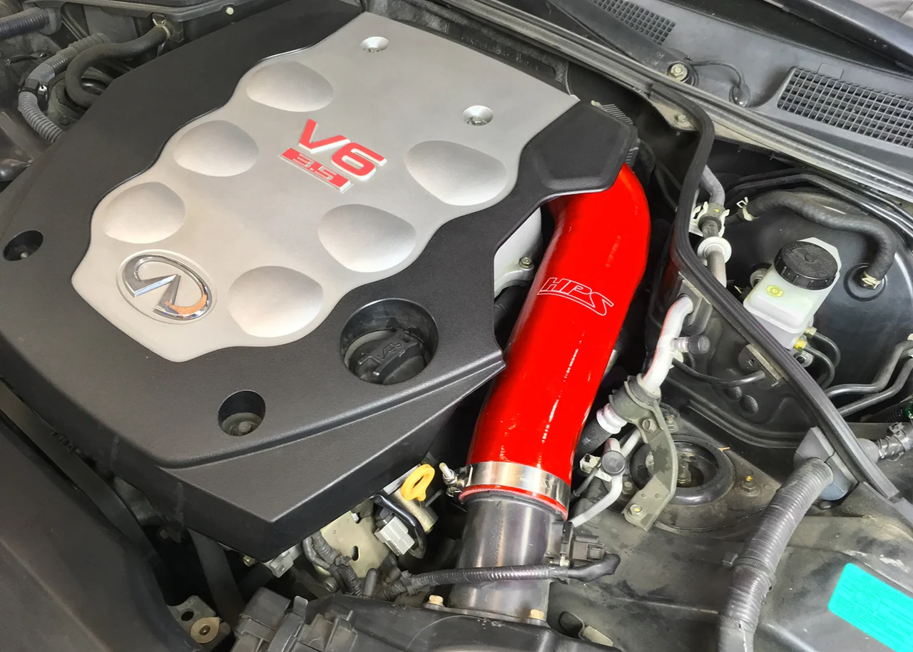 HPS 57-1592-RED-2 Infiniti 2003-2006 G35 Sedan 3.5L V6-Intake Hose - Image 2