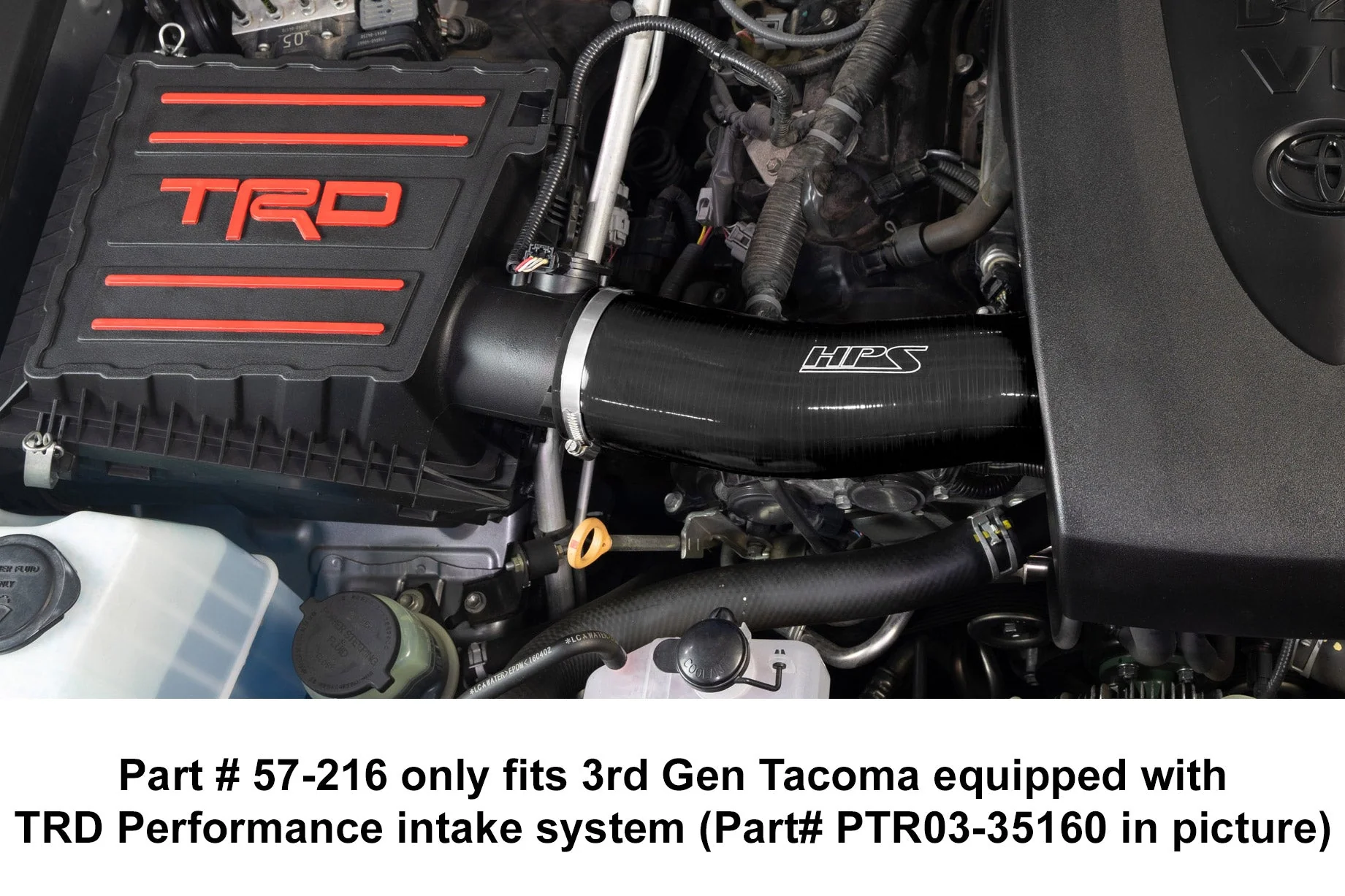 HPS 57-2126-BLK Toyota 2016-2022 Tacoma 3.5L V6-Intake Hose - Image 4