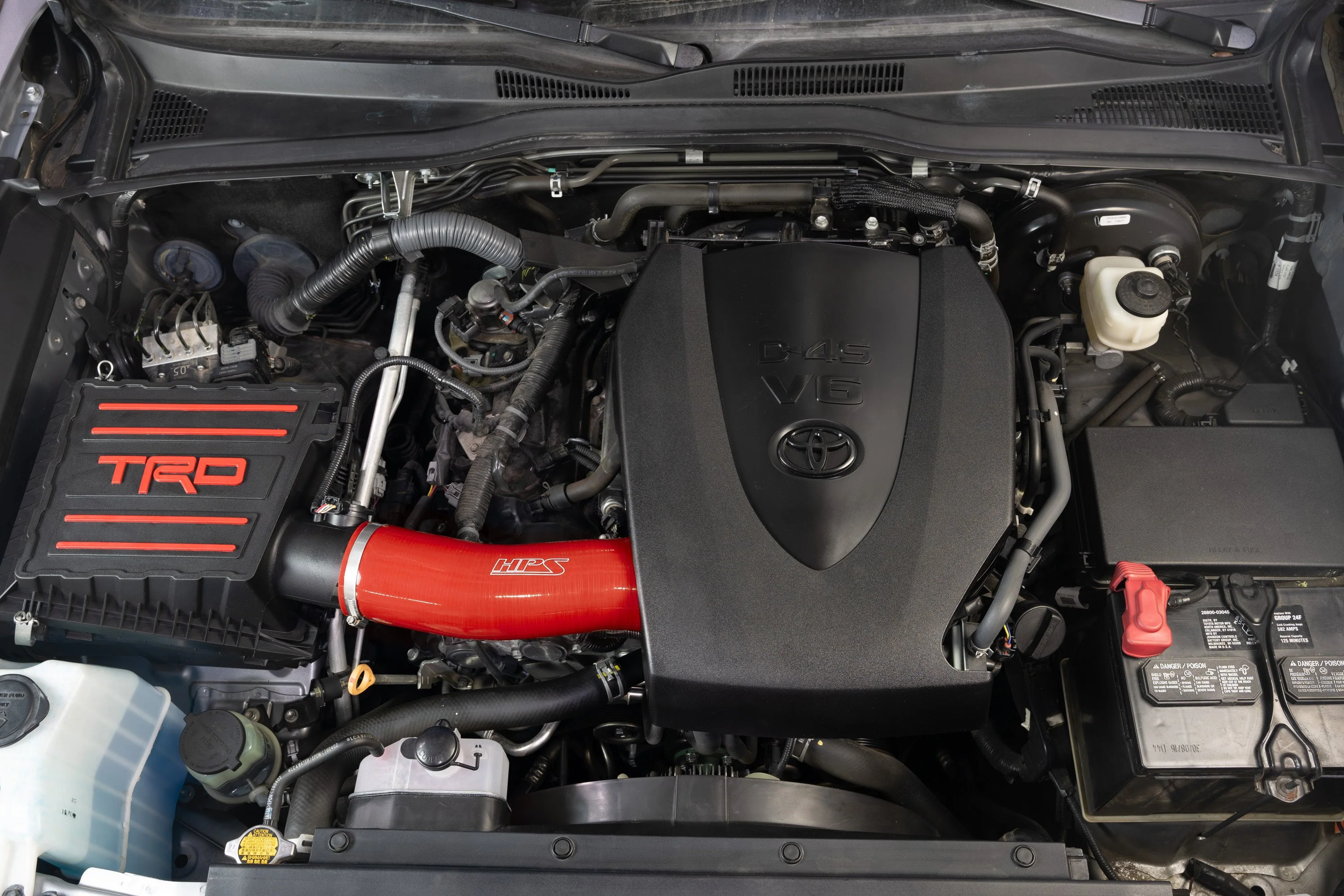 HPS 57-2126-RED Toyota 2016-2022 Tacoma 3.5L V6-Intake Hose - Image 2