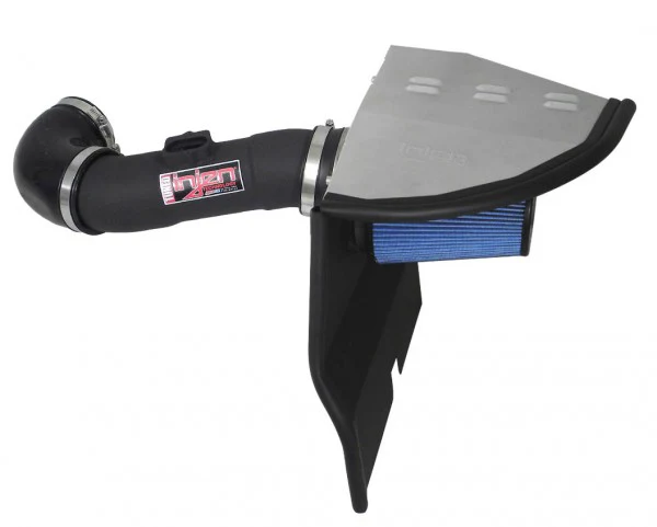 2012-2014 Chevy Camaro V6 PowerFlow Cold Air Intake System - Wrinkle Black w/Enclosed Air Box | Injen - PF7013WB