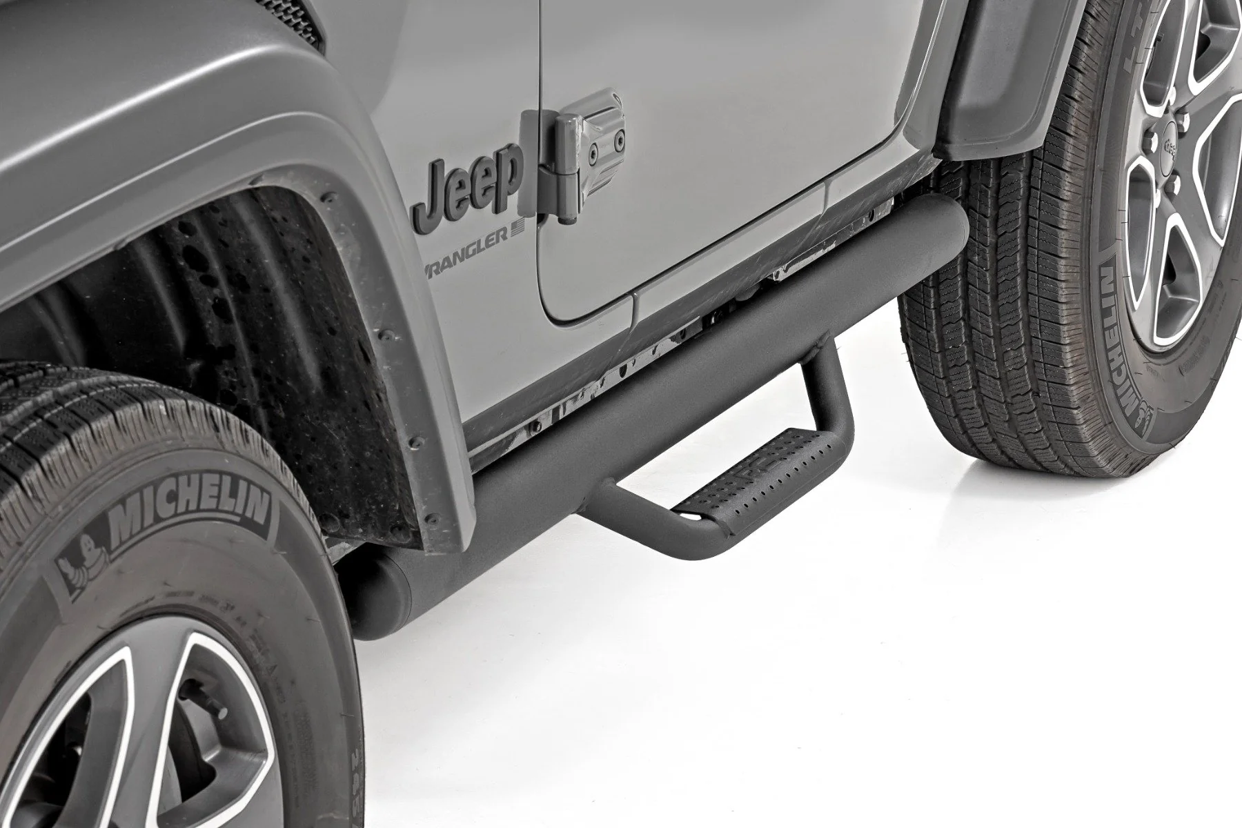 Nerf Steps | Full Length | 2 Door | Jeep Wrangler JL 4WD | 2018-2021 | Rough Country | RCJ1846B - Image 3