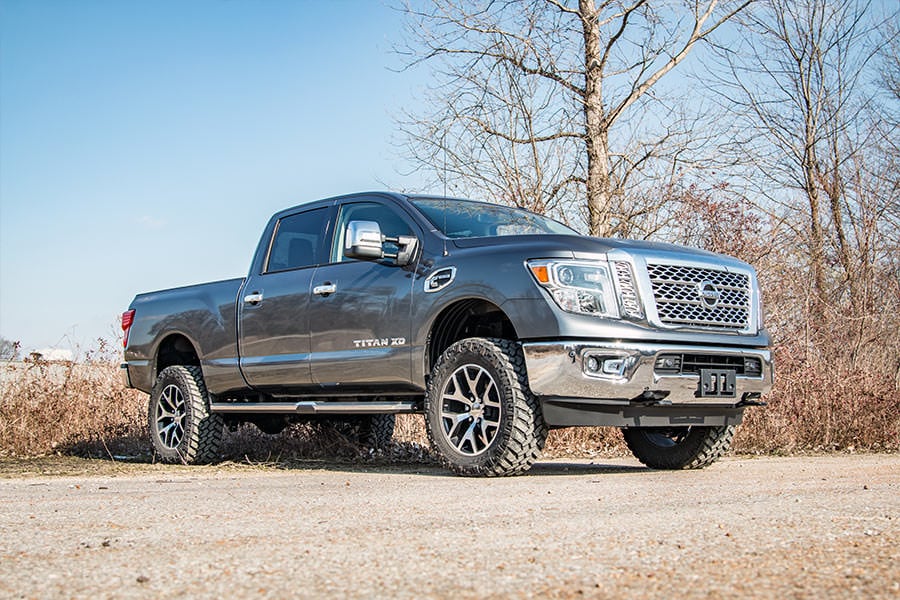 2 Inch Lift Kit | Red Spacers | Nissan Titan XD 2WD/4WD | 2016-2021 | Rough Country | 868RED - Image 2