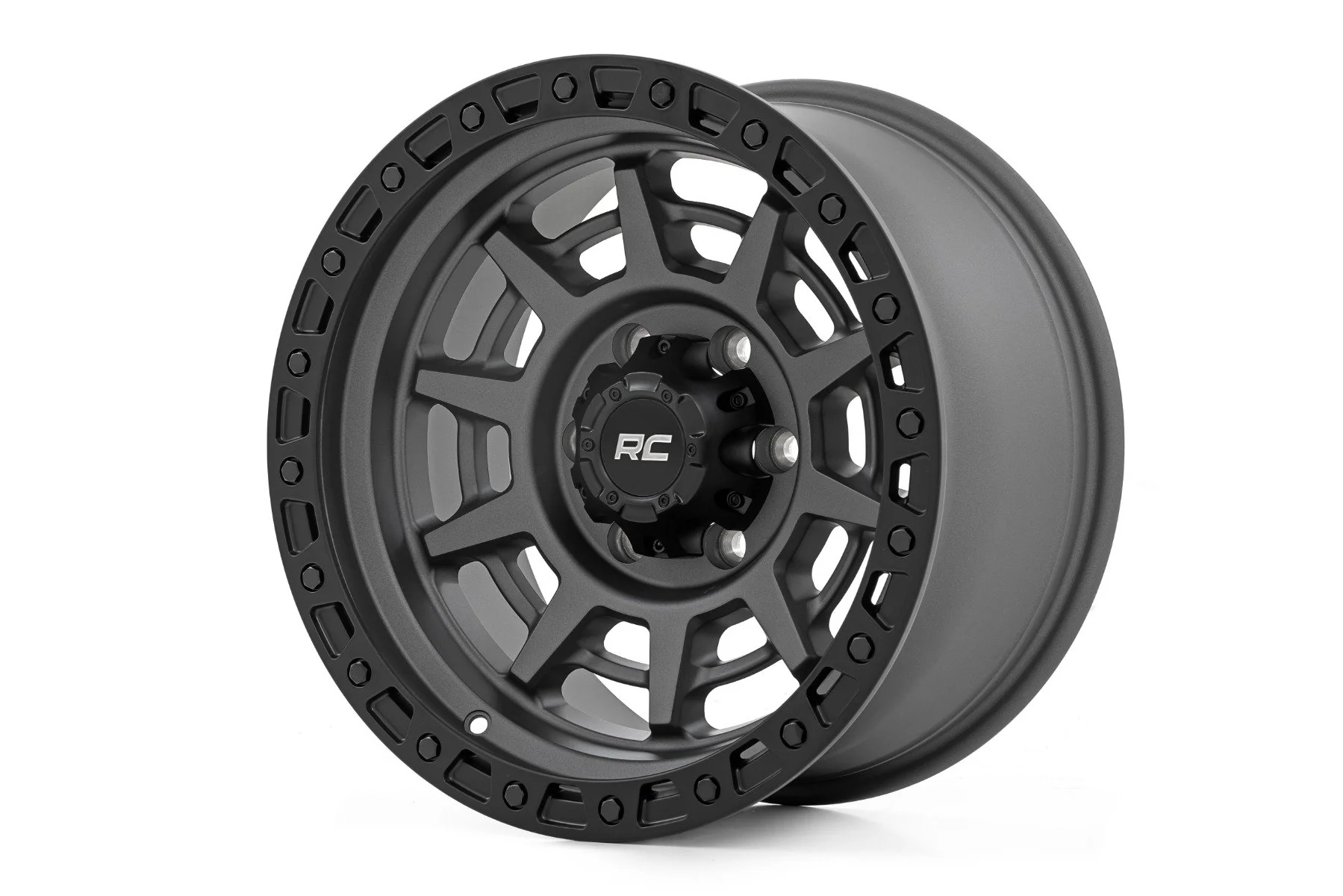Rough Country 85 Series Wheel | Simulated Beadlock | Gunmetal Gray/Black | 17x9 | 6x5.5 | -12mm | 2002-2006 | 85170912A