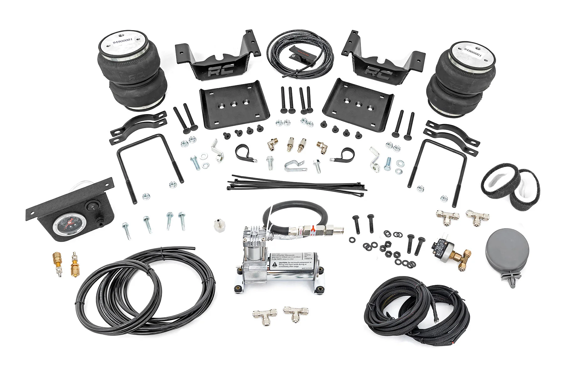 Air Spring Kit w/compressor | Chevrolet Silverado/GMC Sierra 1500 | 2007-2018 | Rough Country | 10005C