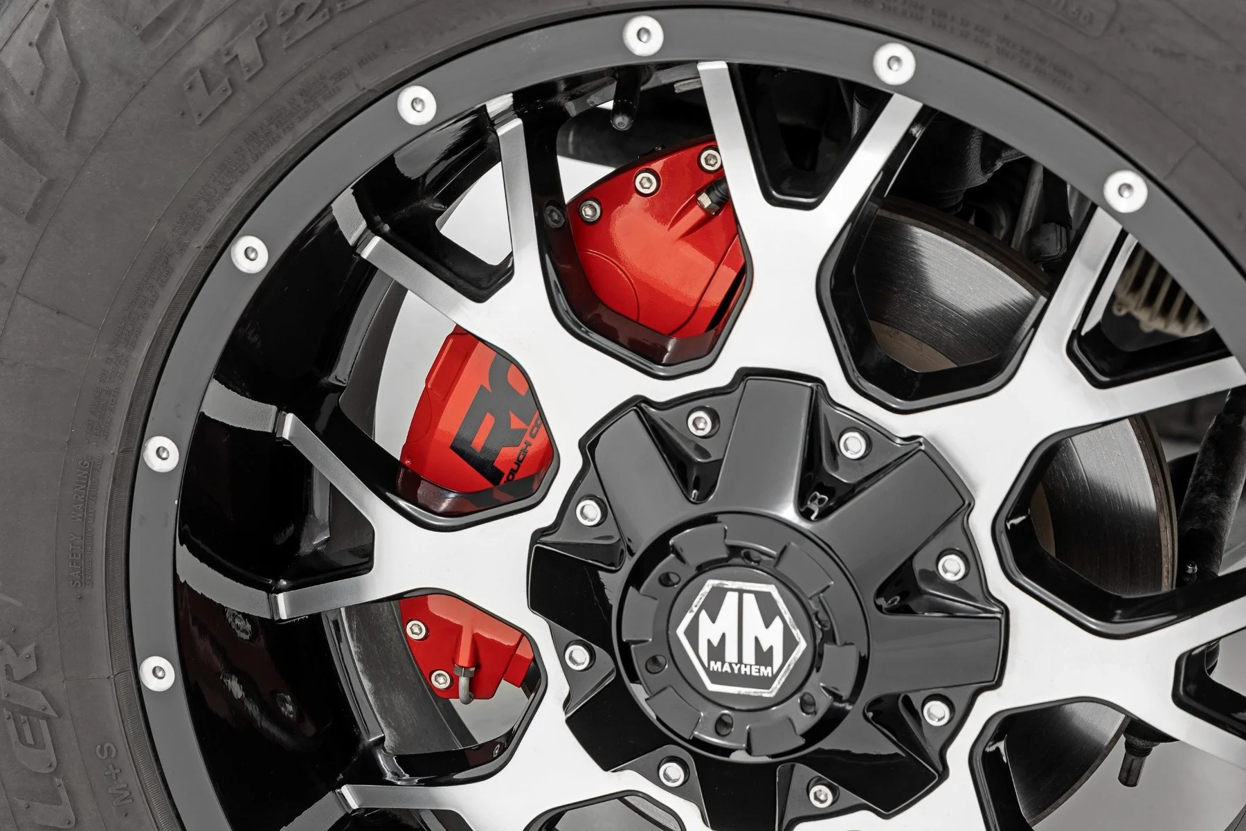 Caliper Cover | Red | Chevrolet Silverado/GMC Sierra 1500 | 2019-2021 | Rough Country | 71106A - Image 2