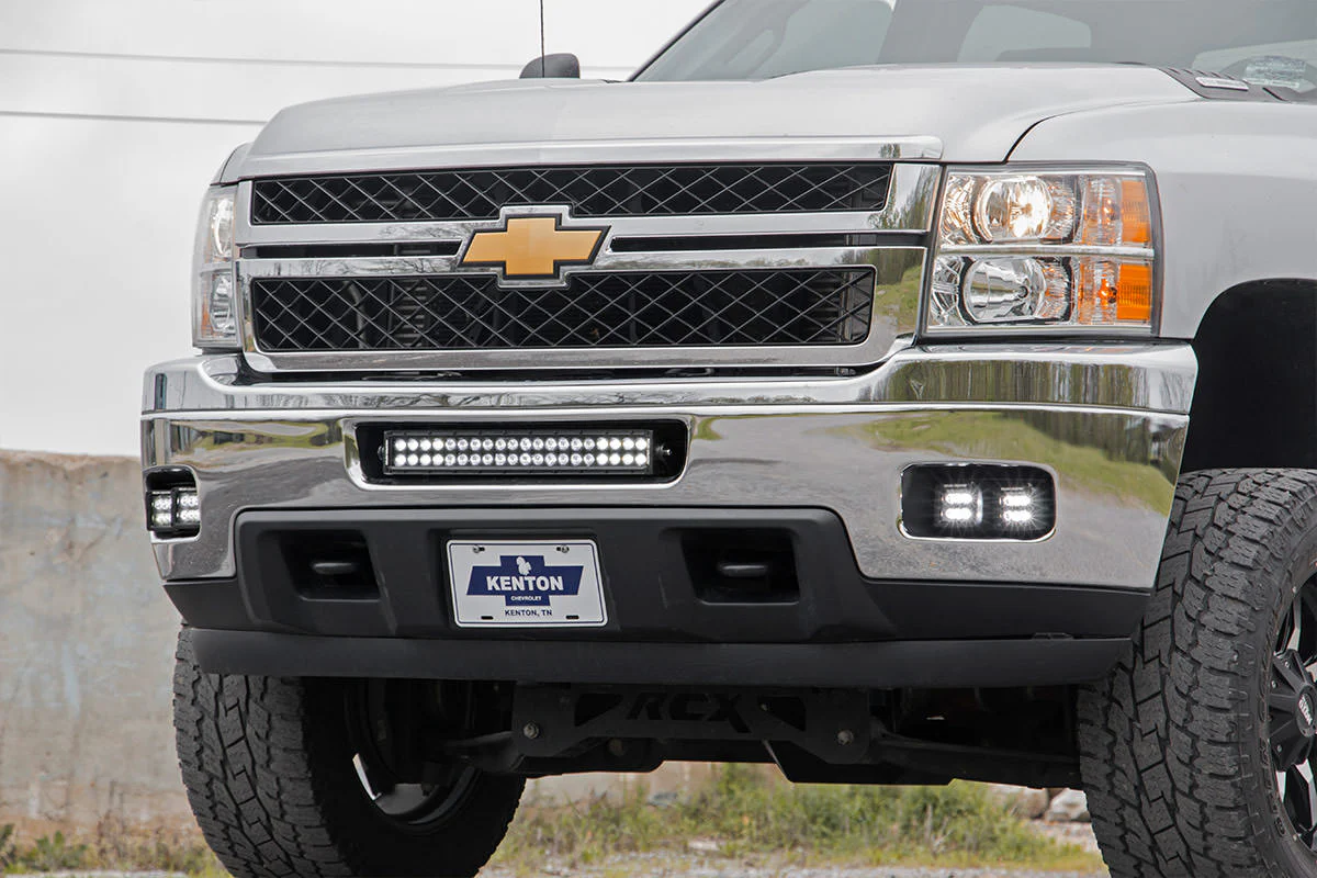 Chevrolet LED Fog Light Kit | Black Series w/ White DRL (11-14 Silverado HD) | 2011-2014 | Rough Country | 70628DRL - Image 3