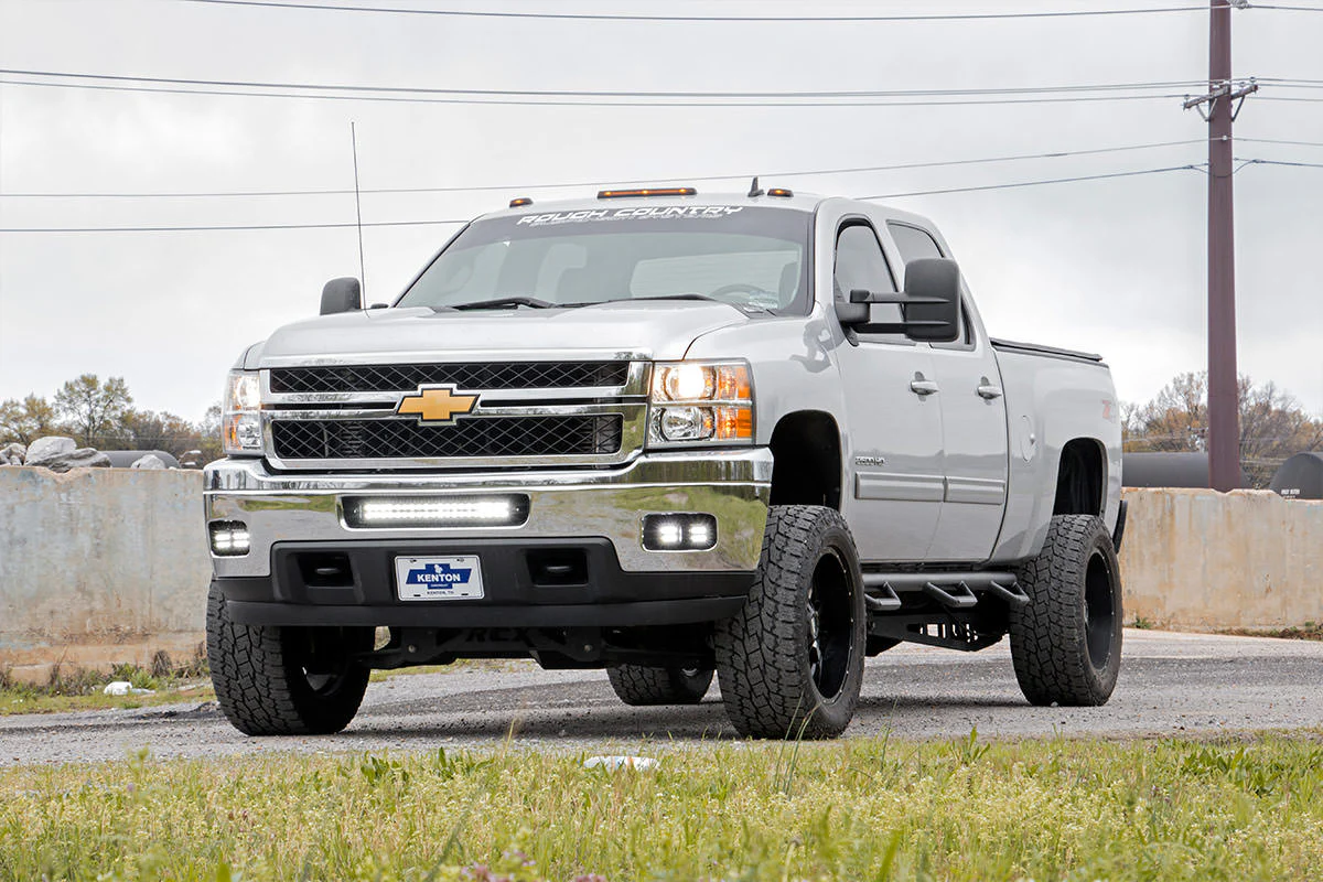 Chevrolet LED Fog Light Kit | Black Series w/ White DRL (11-14 Silverado HD) | 2011-2014 | Rough Country | 70628DRL - Image 4