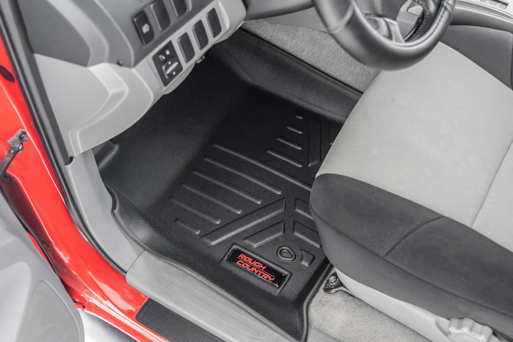 Floor Mats | Front and Rear | Toyota Tacoma 2WD/4WD | 2005-2011 | Rough Country | M-75113 - Image 5