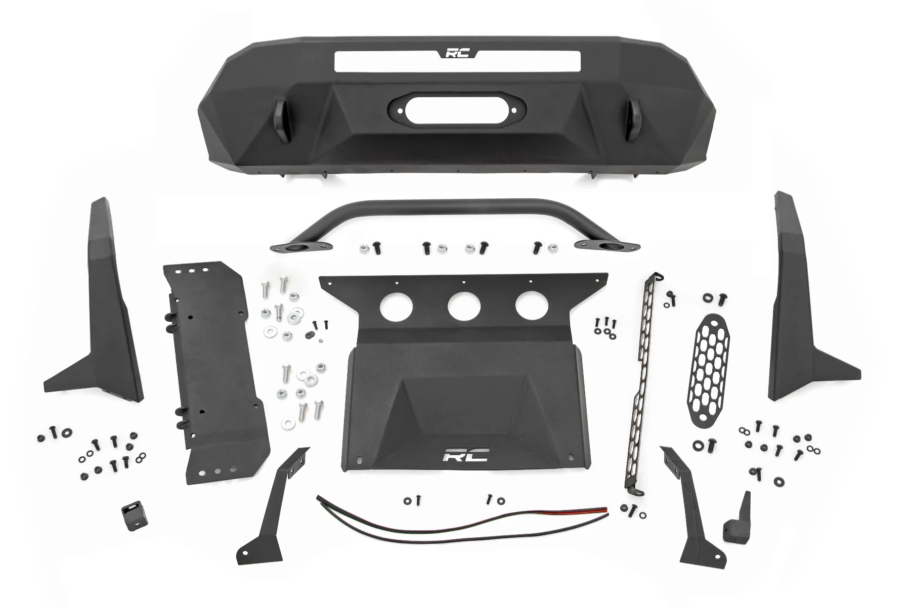 Front Bumper | High Clearance | 12000-Lb Pro Series Winch | Synthetic Rope Toyota Tacoma 4WD | 2016-2022 | Rough Country | 10717 - Image 6