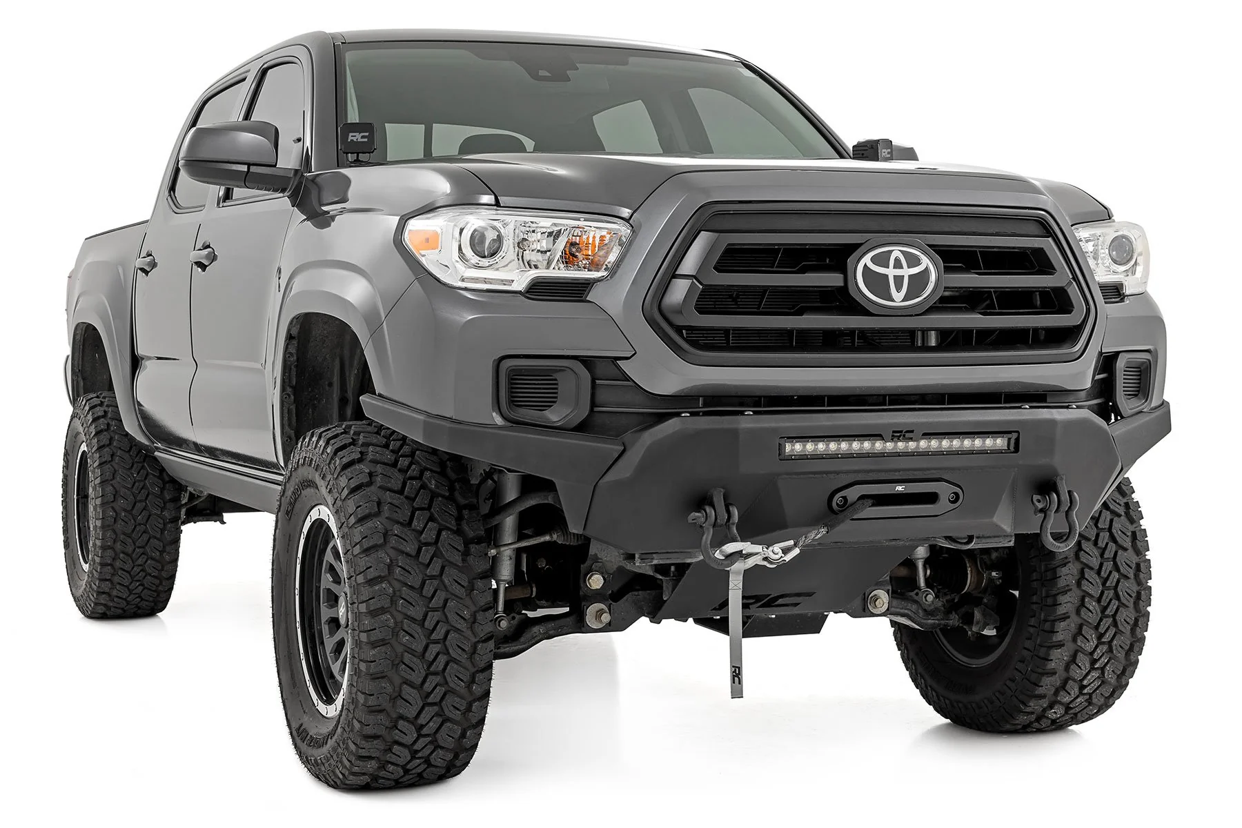 Front Bumper | High Clearance | Hybrid | 20" Blk LED | Toyota Tacoma 4WD | 2016-2022 | Rough Country | 10722 - Image 4