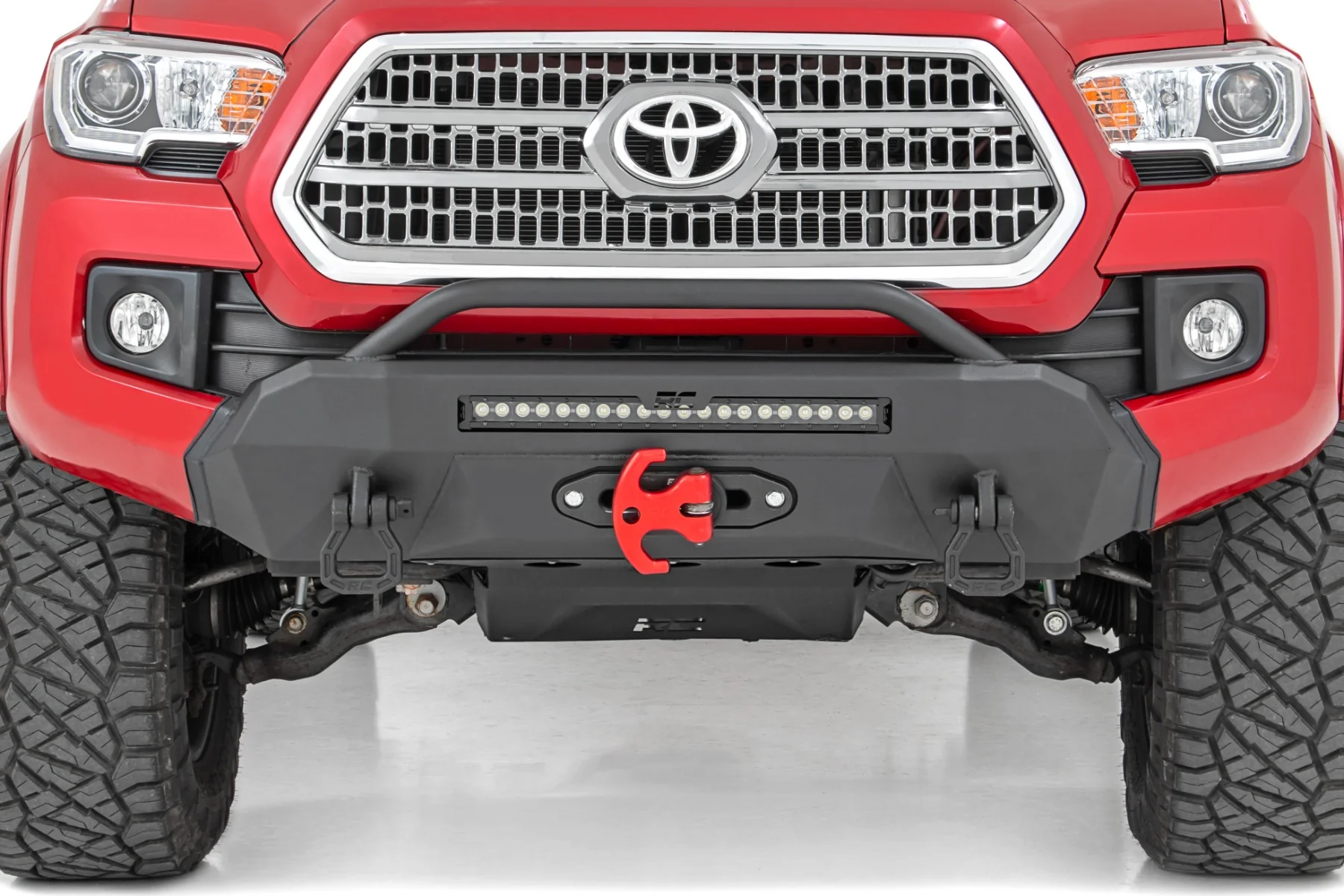 Front Bumper | Hybrid | 12000-Lb Pro Series Winch | Synthetic Rope | Toyota Tacoma | 2016-2022 | Rough Country | 10715 - Image 2
