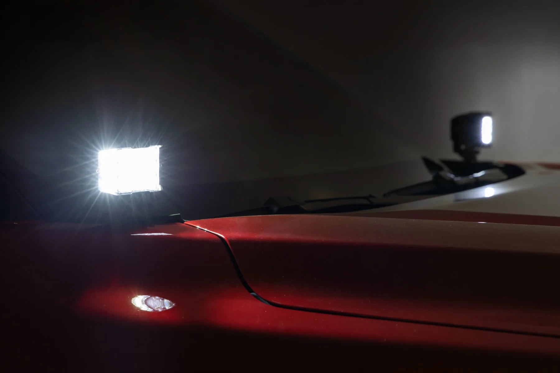 Rough Country Toyota Tundra 2022-2023 LED Light | Ditch Mount | 2" Black Pair | Amber DRL | Rough Country | 71074 - Image 4
